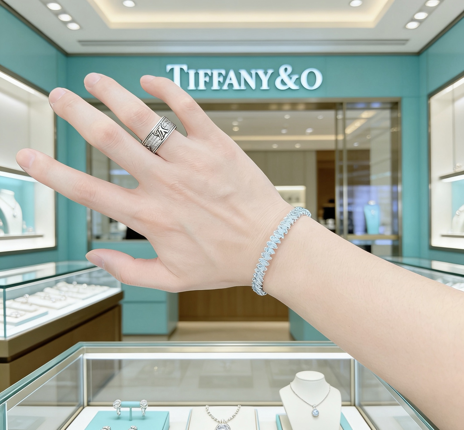 独家订制 ✨Tiff 蒂芙尼手链纪念款 花絮 马眼 手链 💘采用高碳钻 💎 顶级亚金材质镶嵌 铂金镶钻设