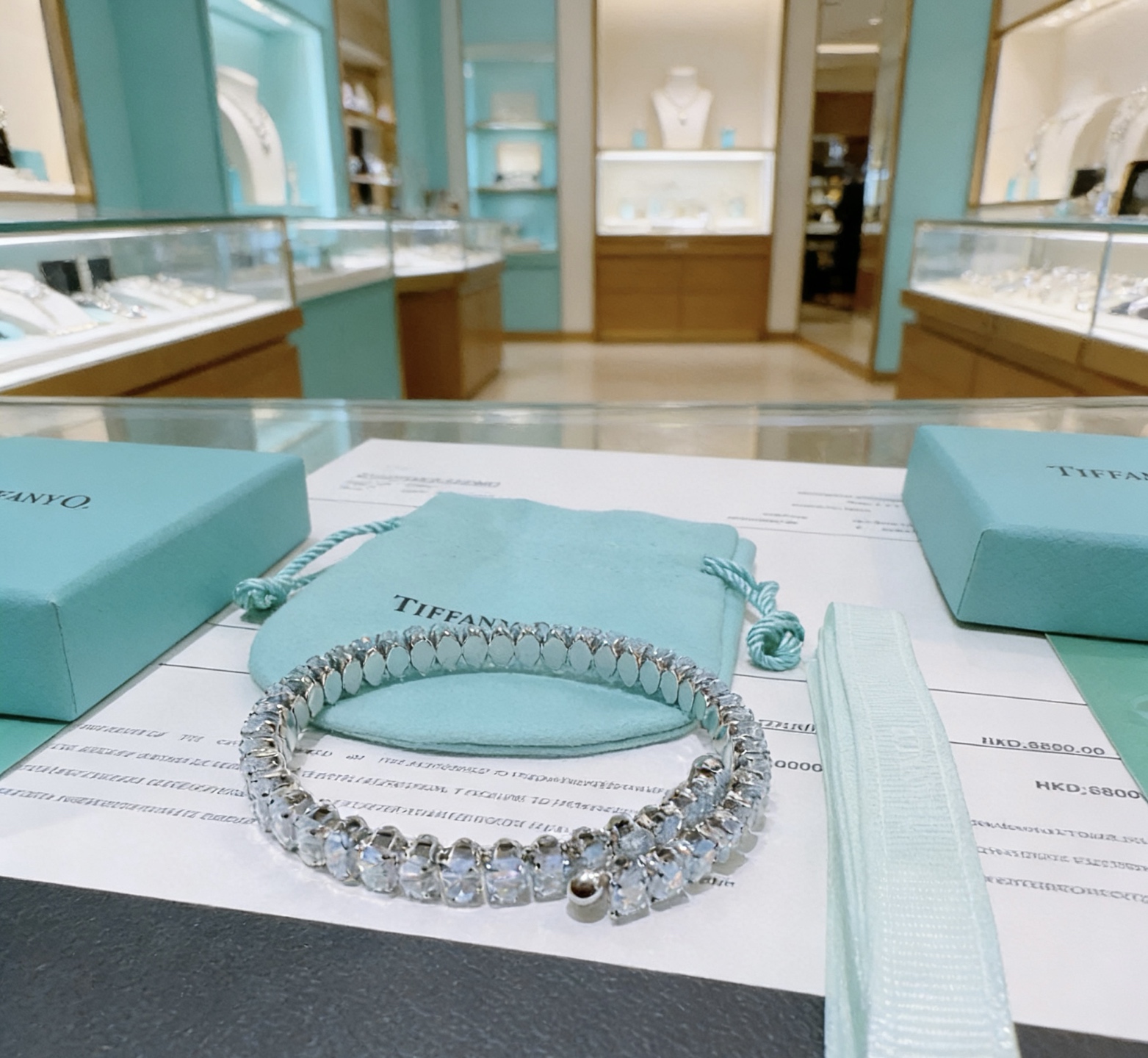 独家订制 ✨Tiff 蒂芙尼手链纪念款 花絮 马眼 手链 💘采用高碳钻 💎 顶级亚金材质镶嵌 铂金镶钻设