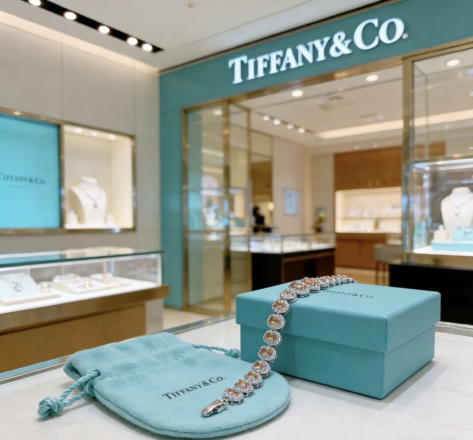 独家订制 ✨Tiff 蒂芙尼手链纪念款 花絮 马眼 手链 💘采用高碳钻 💎 顶级亚金材质镶嵌 铂金镶钻设