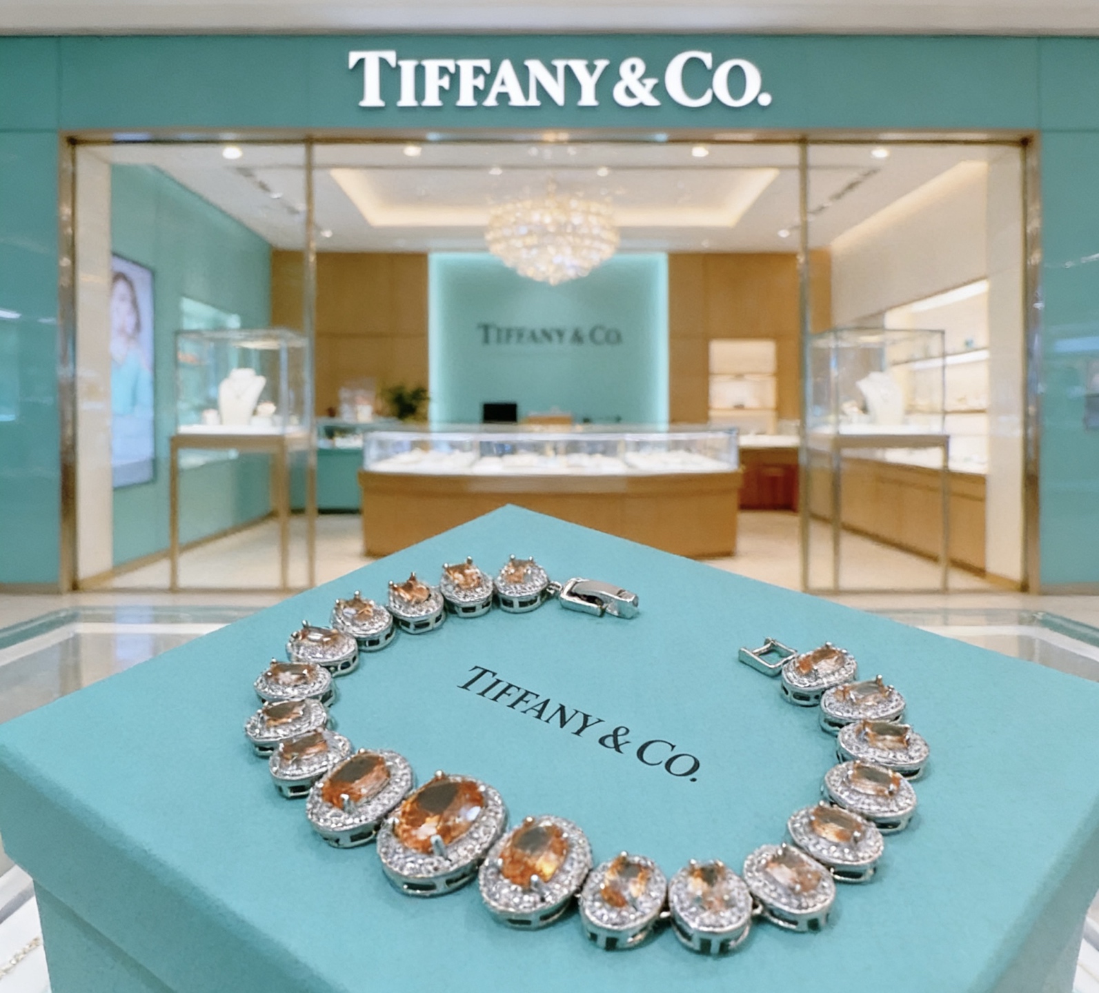 独家订制 ✨Tiff 蒂芙尼手链纪念款 花絮 马眼 手链 💘采用高碳钻 💎 顶级亚金材质镶嵌 铂金镶钻设