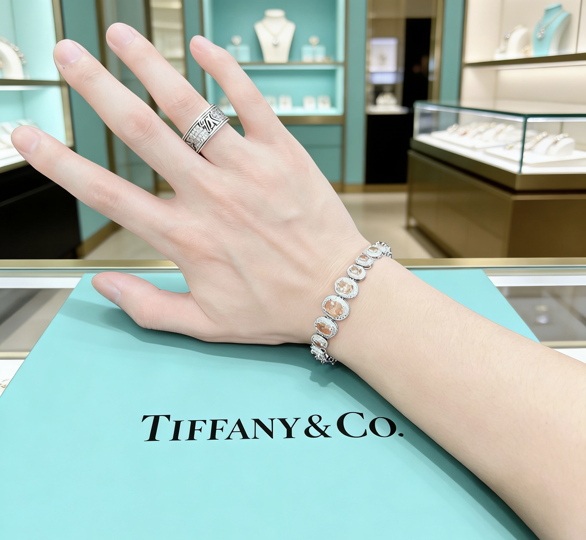 独家订制 ✨Tiff 蒂芙尼手链纪念款 花絮 马眼 手链 💘采用高碳钻 💎 顶级亚金材质镶嵌 铂金镶钻设