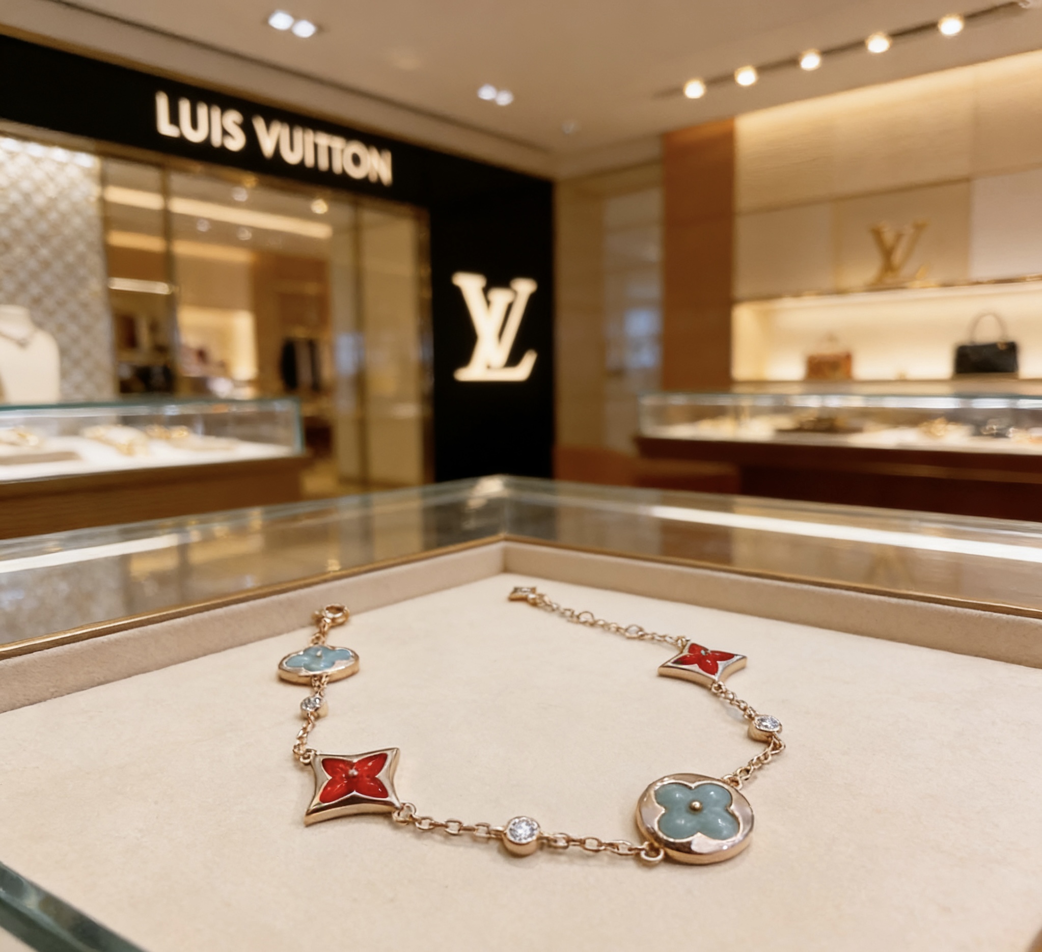 Louis Vuitton 路易威登LV手链V金材质系列 品相完美 细节无敌 那种独特的色泽完全无可挑剔 再缀以 指环外形设计
