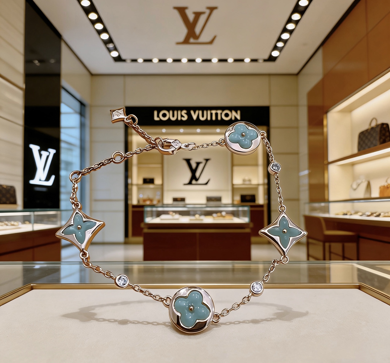 Louis Vuitton 路易威登LV手链V金材质系列 品相完美 细节无敌 那种独特的色泽完全无可挑剔 再缀以 指环外形设计