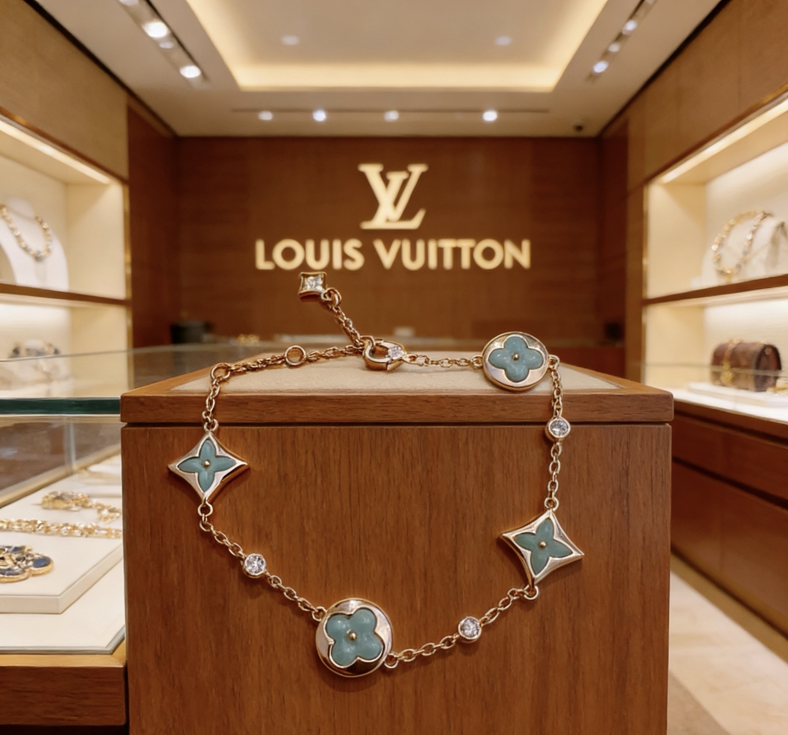 Louis Vuitton 路易威登LV手链V金材质系列 品相完美 细节无敌 那种独特的色泽完全无可挑剔 再缀以 指环外形设计