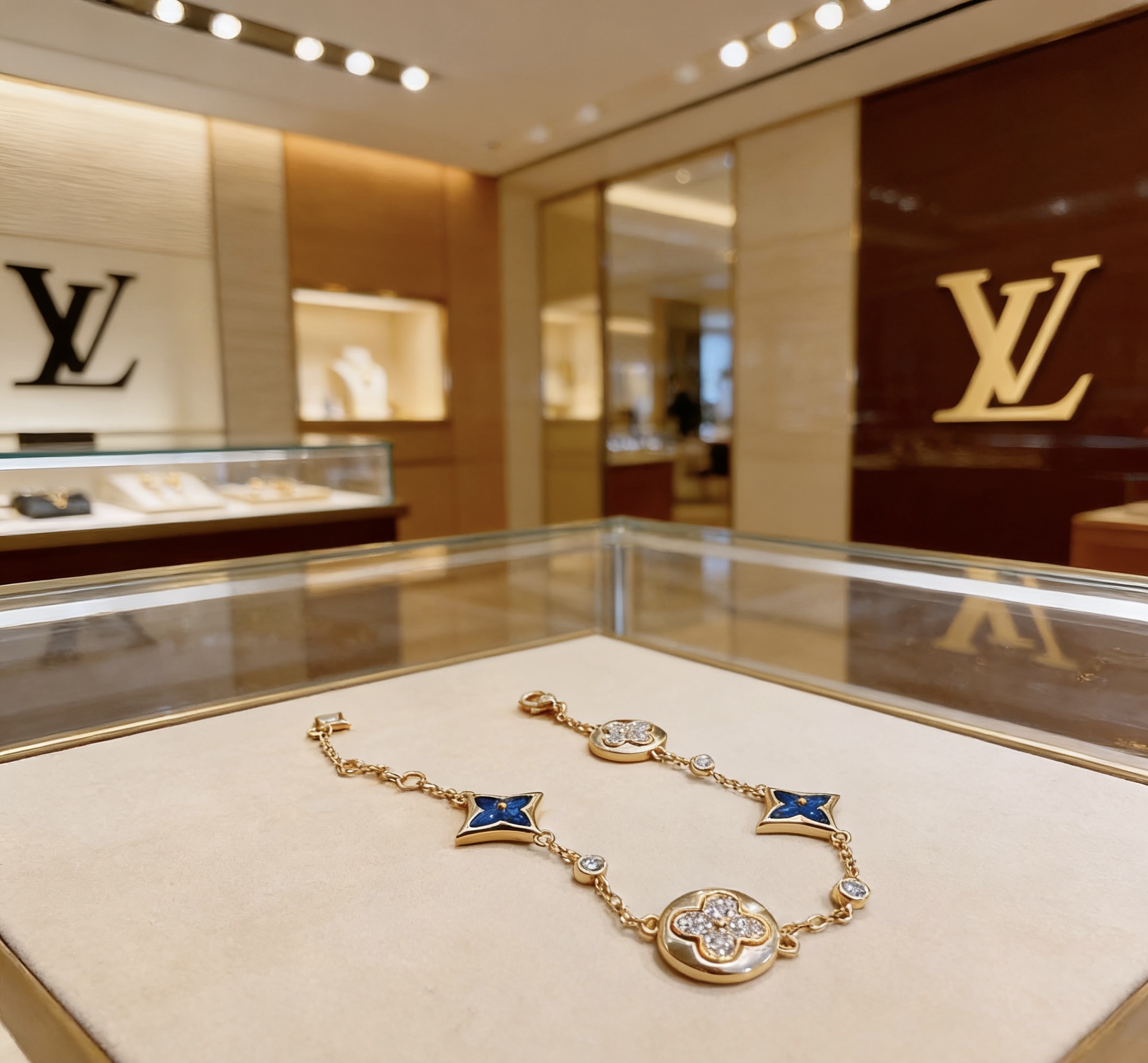 Louis Vuitton 路易威登LV手链V金材质系列 品相完美 细节无敌 那种独特的色泽完全无可挑剔 再缀以 指环外形设计