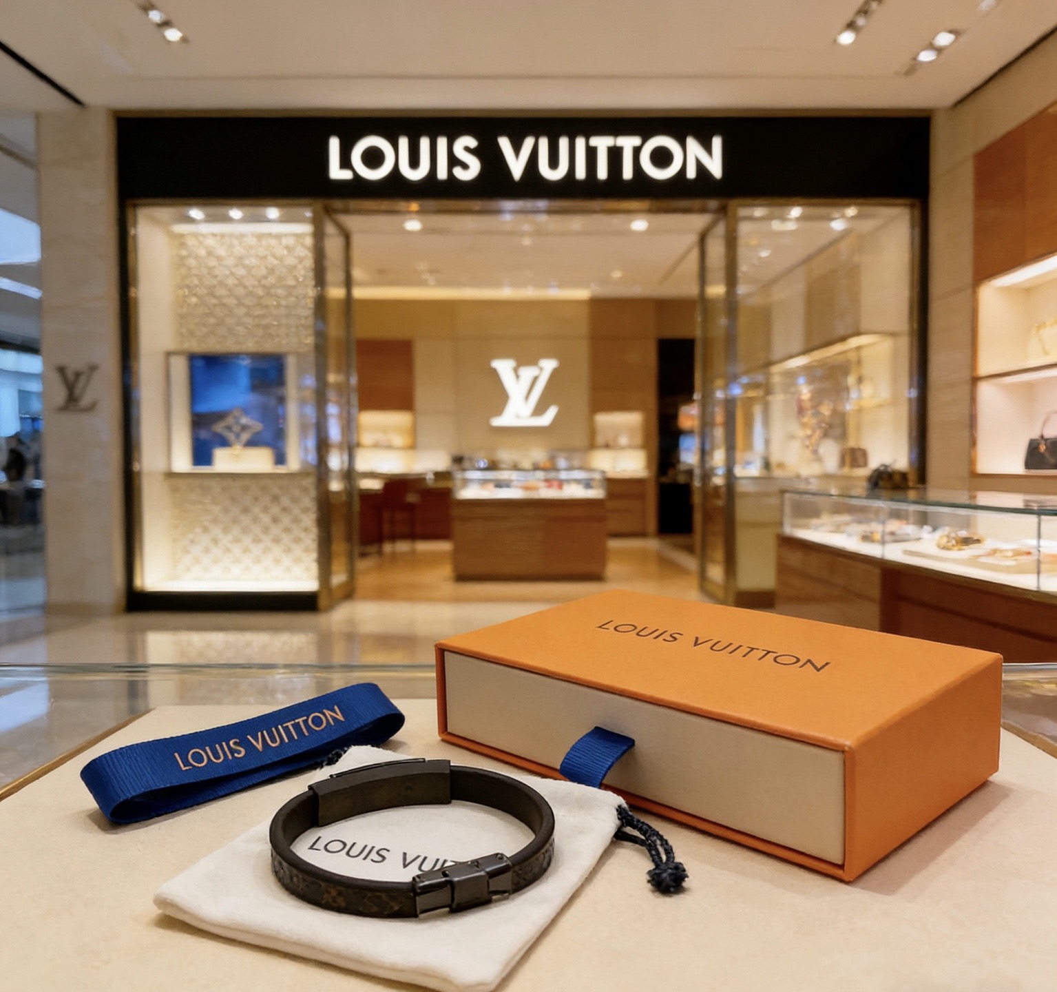 Louis Vuitton 高品质路易威登LV牛皮手链 潮流