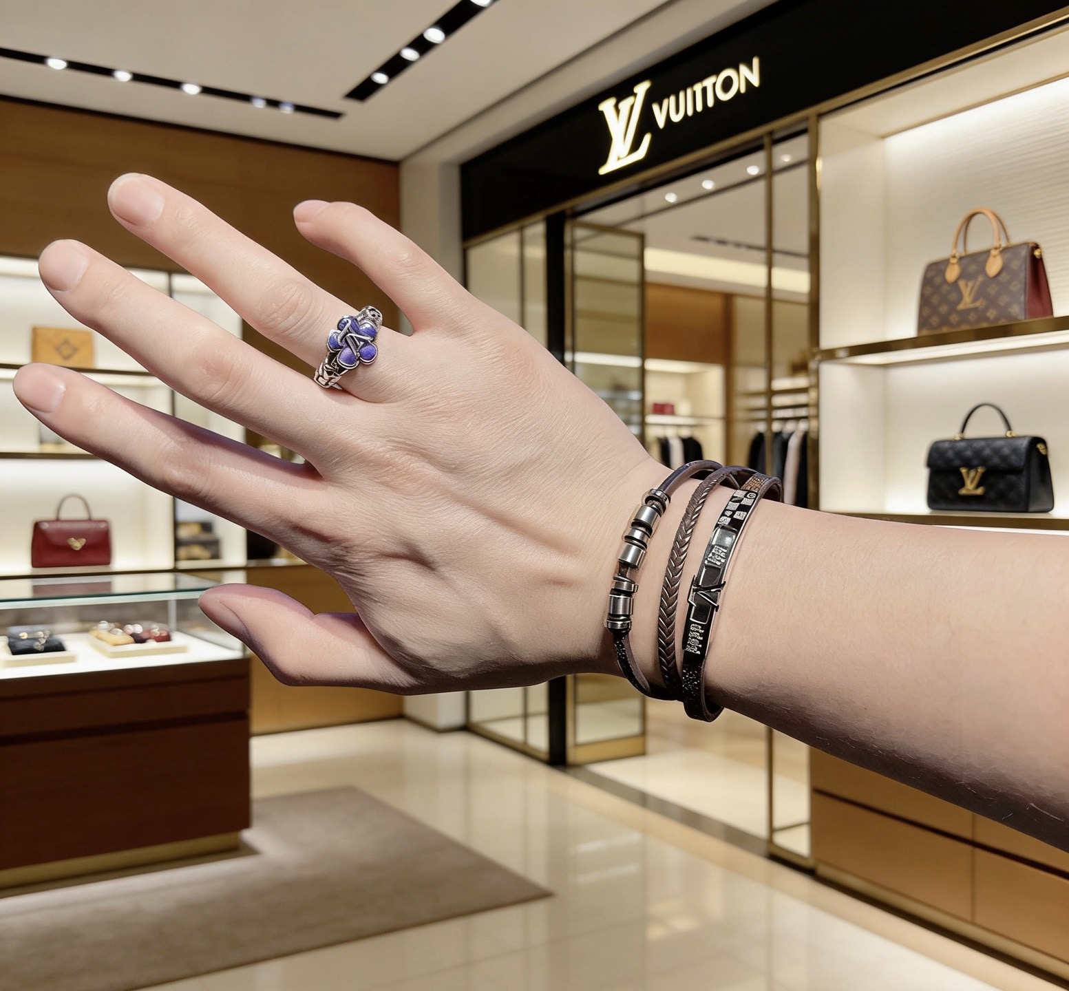Louis Vuitton 高品质路易威登LV戒指（ ） 潮流 男女均可佩戴 同款 摇滚朋克泰银风格 元素 潮流百搭 项链最新款档次更高明星 款系列 银戒指