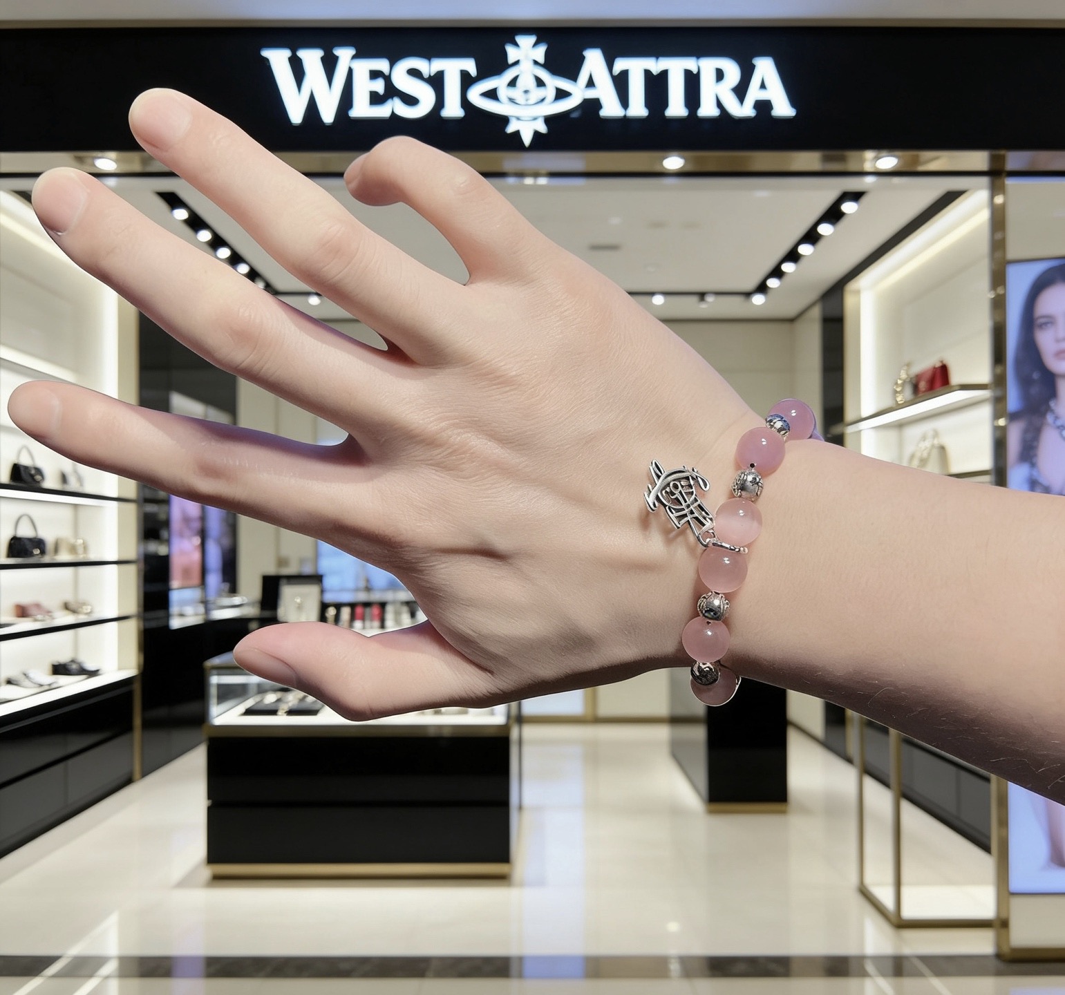 Vivienne Westwood 西太后 精工版本 多元素玛瑙泰银风格手链