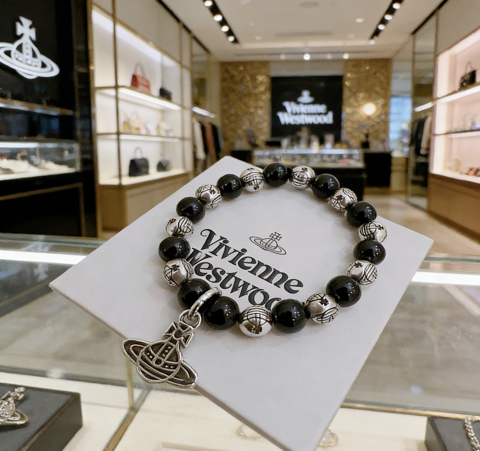 Vivienne Westwood 西太后 精工版本 多元素玛瑙泰银风格手链
