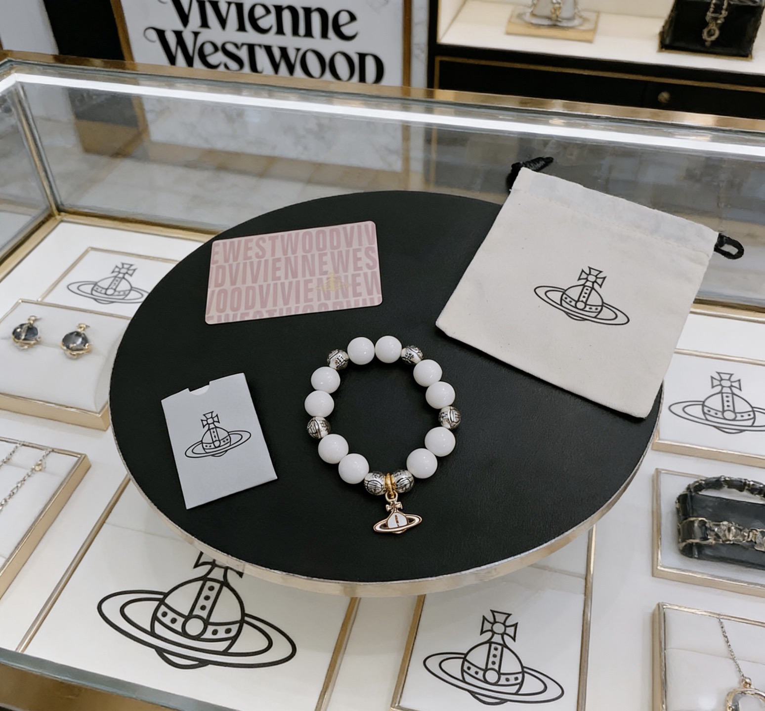 Vivienne Westwood 西太后 精工版本 多元素玛瑙泰银风格手链