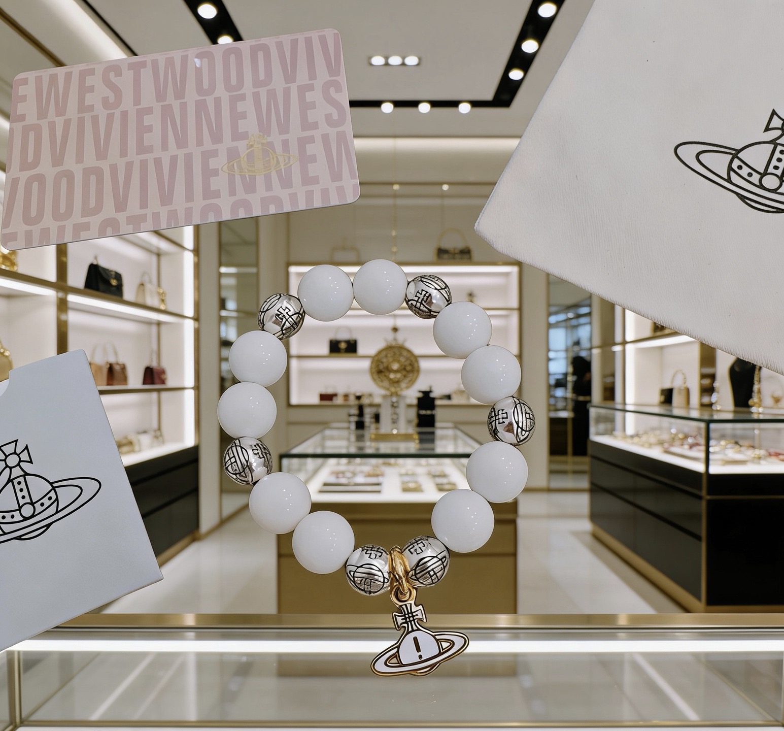 Vivienne Westwood 西太后 精工版本 多元素玛瑙泰银风格手链