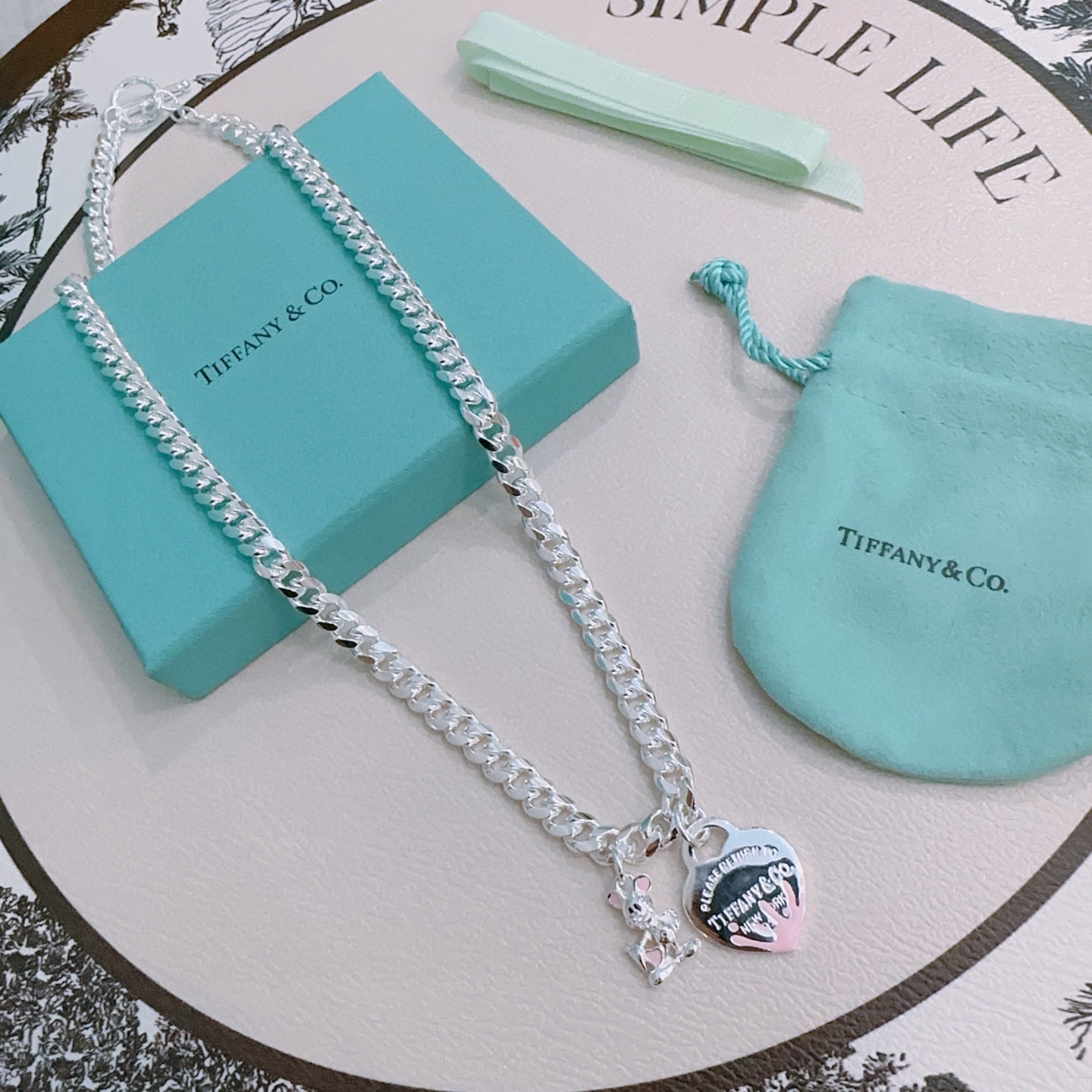 Tiffany & Co. 蒂芙尼项链TIFFNY&CO 精工银版本