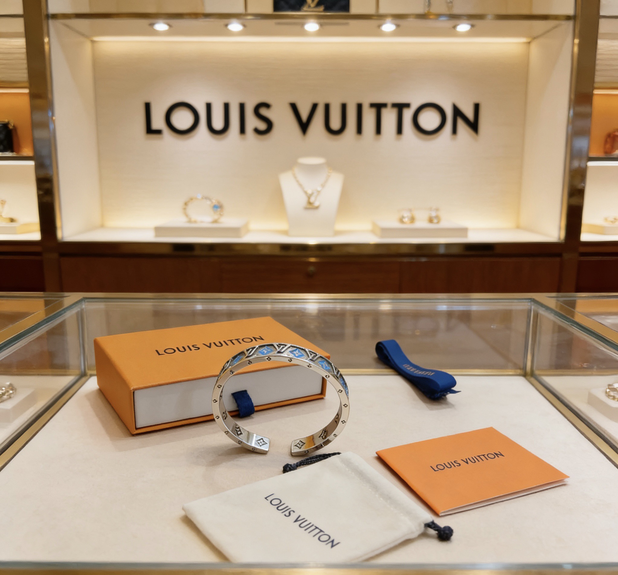 Louis Vuitton 高品质路易威登LV手链手镯 法郎工艺 潮流 男女均可佩戴 同款 摇滚朋克泰银风格 元素 潮流百搭 项链最新款链条档次更高明星 款项链系列 银手链