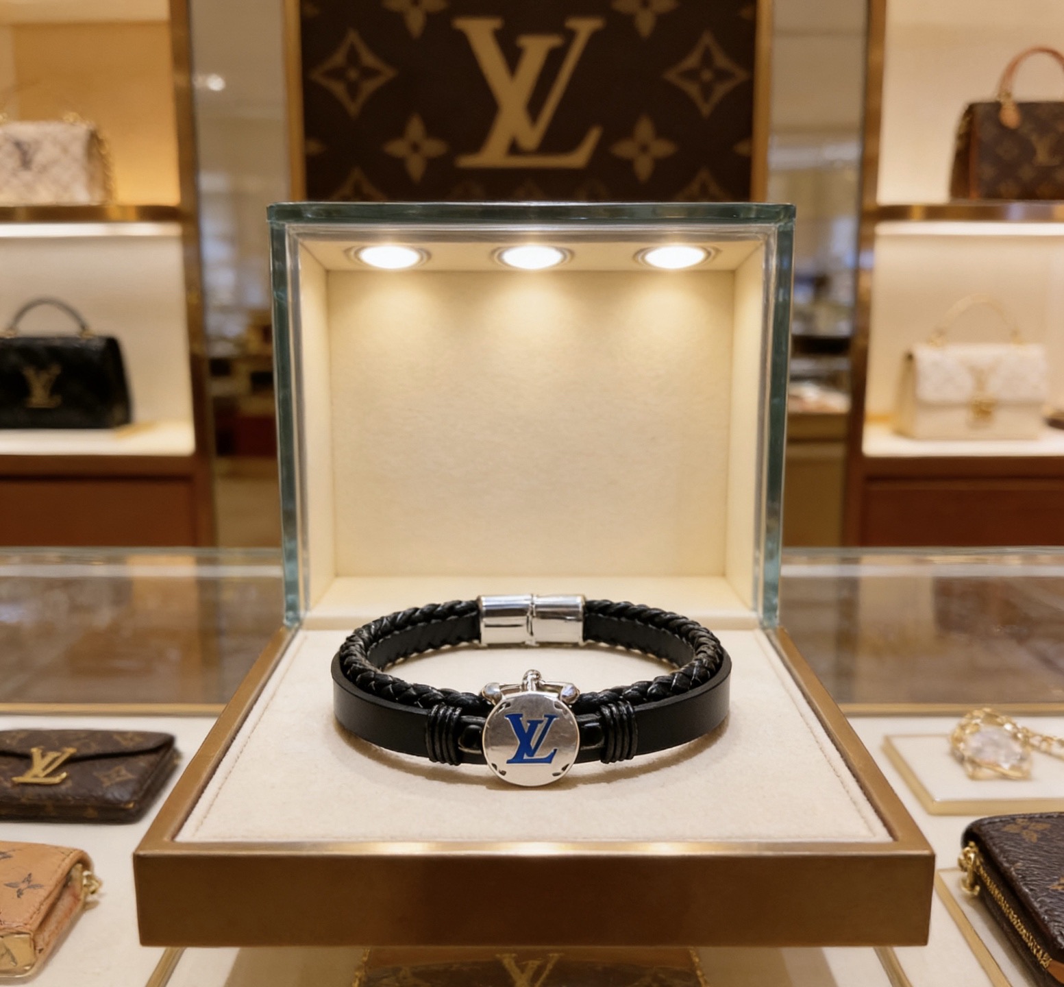 Louis Vuitton 路易威登LV牛皮手链 潮流 男女均可佩戴