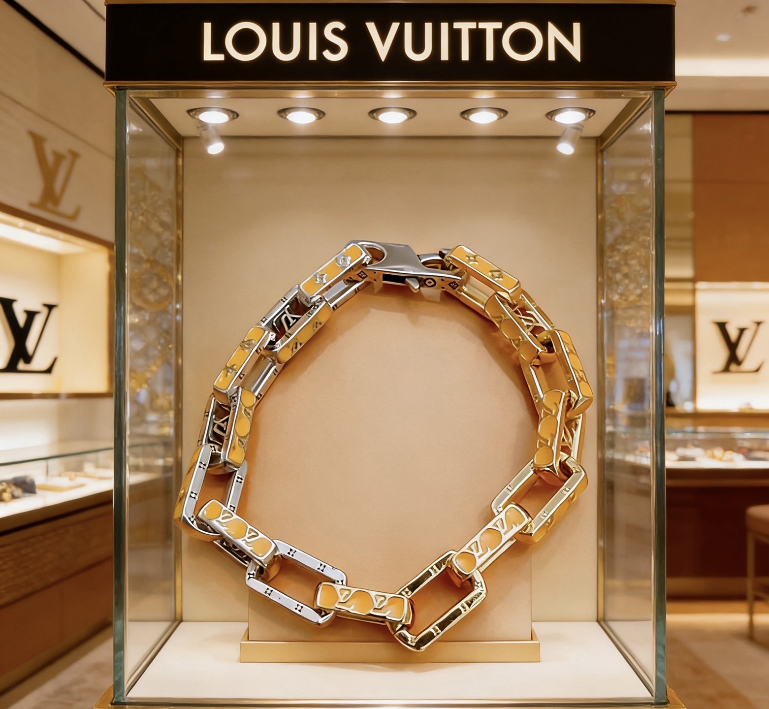Louis Vuitton 高品质新款法郎路易威登LV手链 潮流 男女均可佩戴 同款 摇滚朋克泰银风格 元素 潮流百搭 项链最新款链条档次更高明星 款手链古巴链系列 银手链