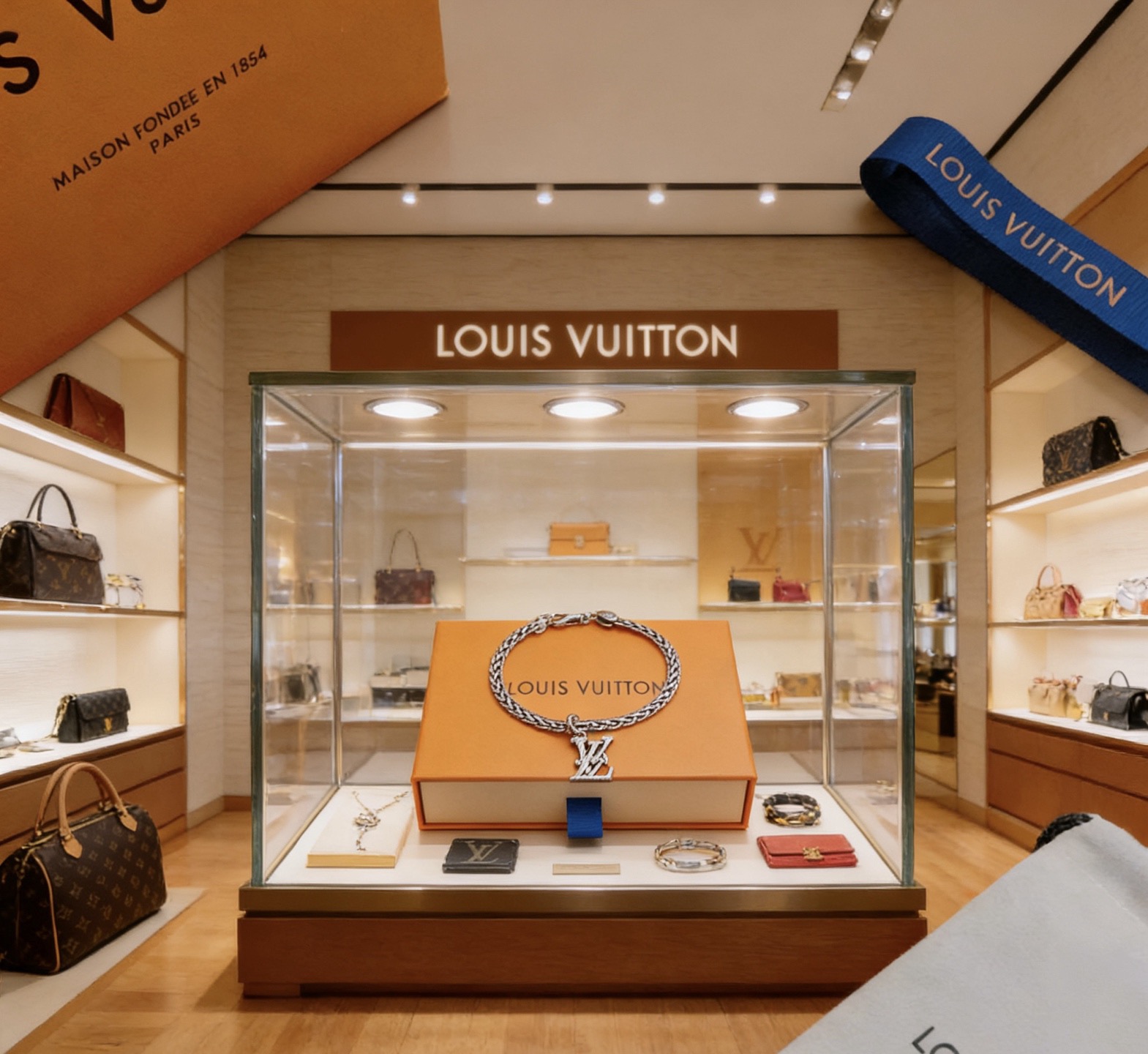 Louis Vuitton 高品质LV路易威登手链 潮流 男女均可佩戴 同款 摇滚朋克泰银风格 元素 潮流百搭 项链最新款链条档次更高明星 款手链古巴链系列 银手链