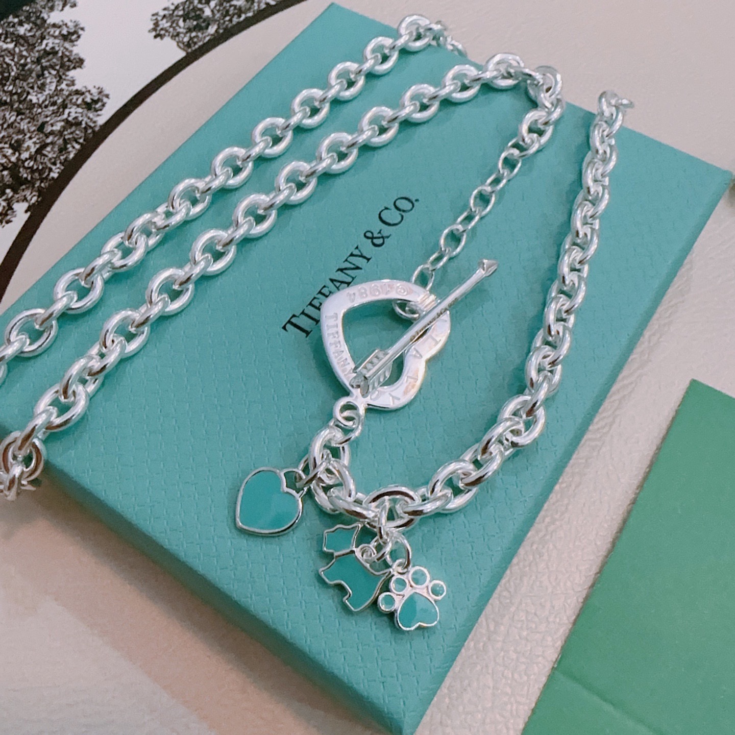 Tiffany & Co. 蒂芙尼项链TIFFNY&CO 精工银版本