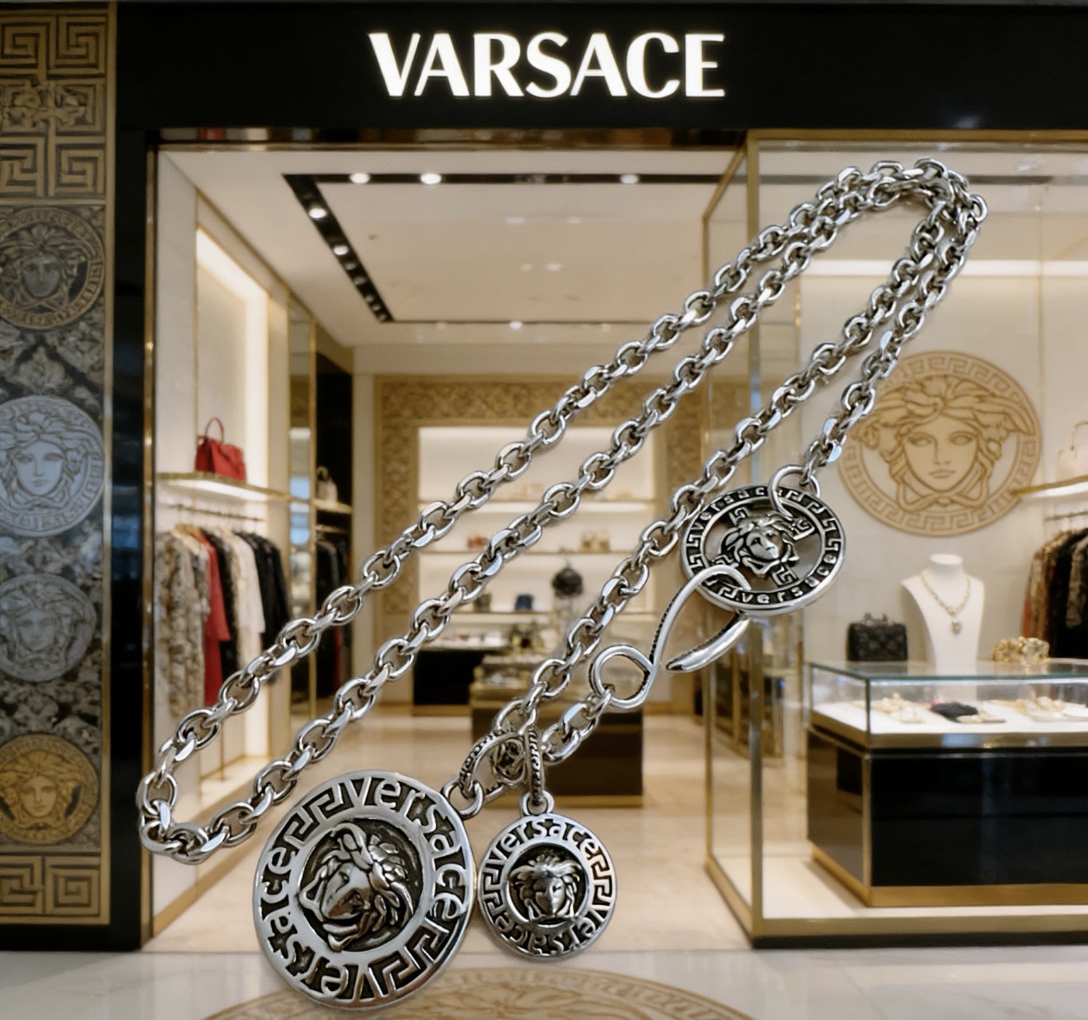 Versace 高品质范思哲项链美杜莎头像 新款开模
