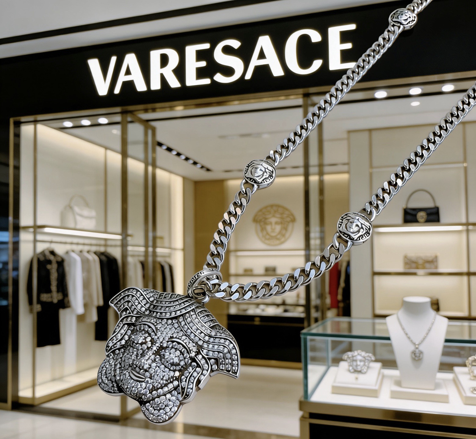 Versace 高品质范思哲项链美杜莎头像 新款开模