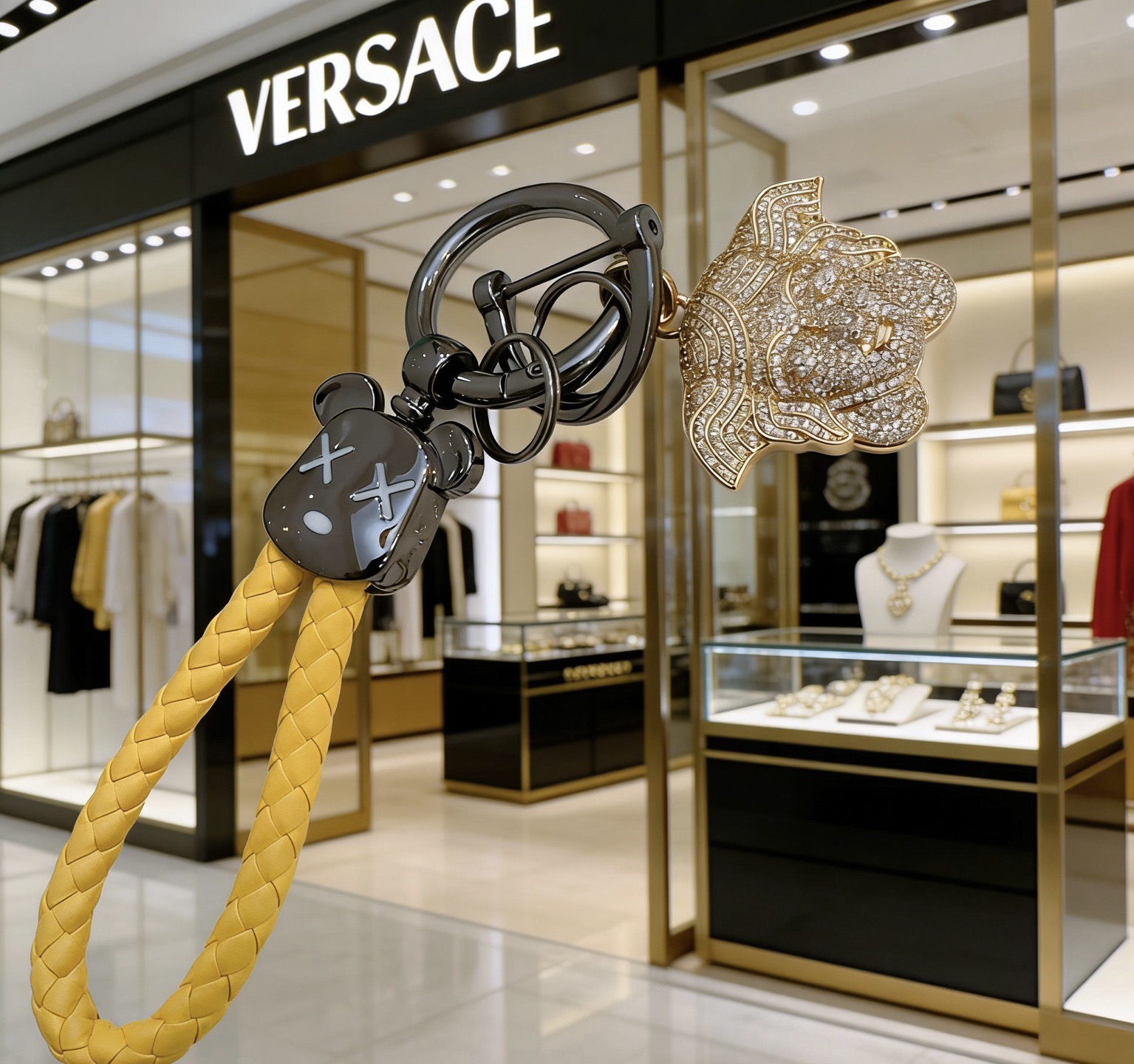 Versace 新品发布范思哲钥匙扣 包包扣 最新款包包挂饰档次更高 Anger Forest系列 款联名设计理念钥匙扣系列