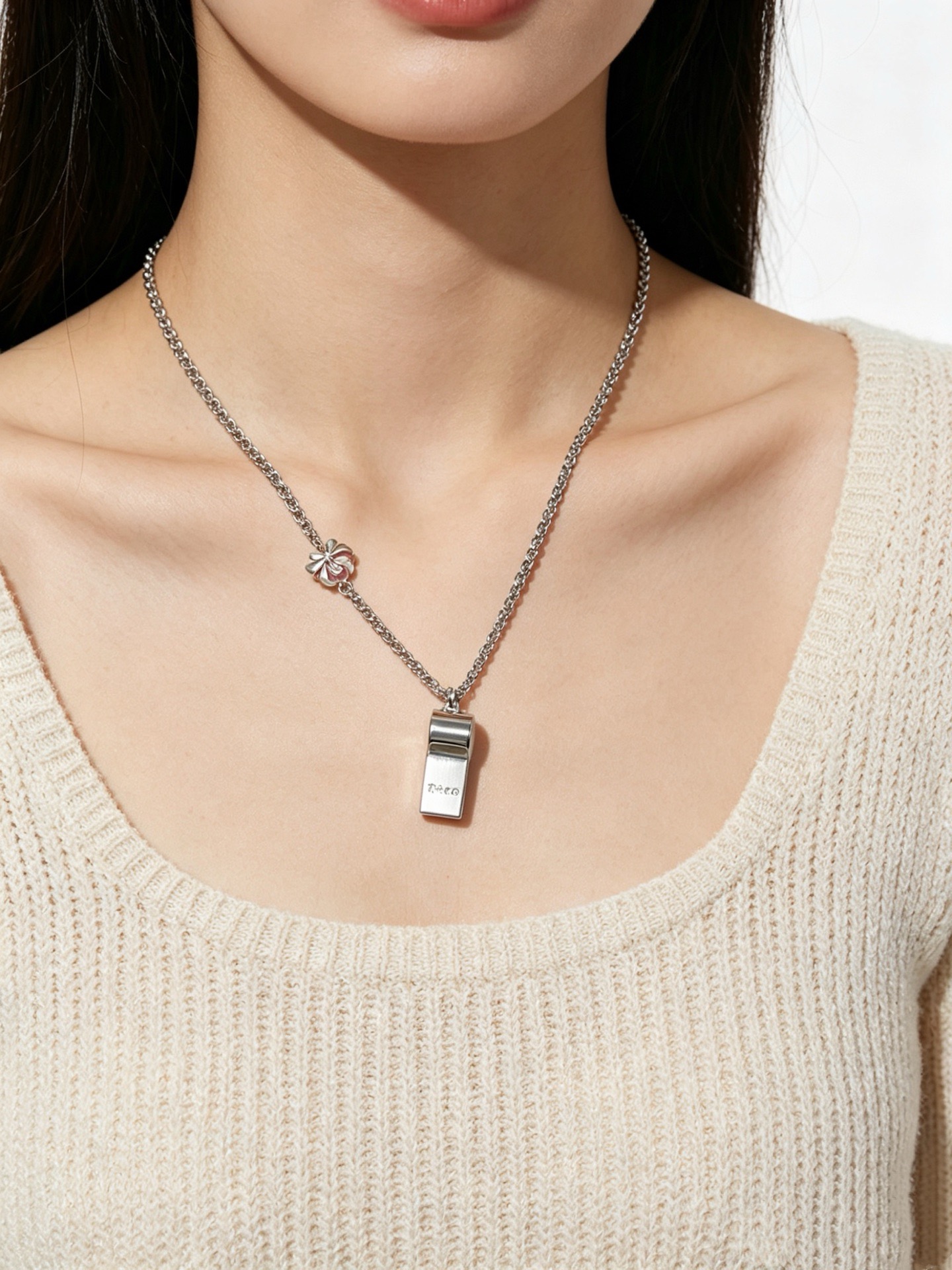 蒂芙尼项链🩵 TIFFNY&CO. 专柜精工银版本   明星同款 复古做旧风 原版复刻 纯手工打造 ～正