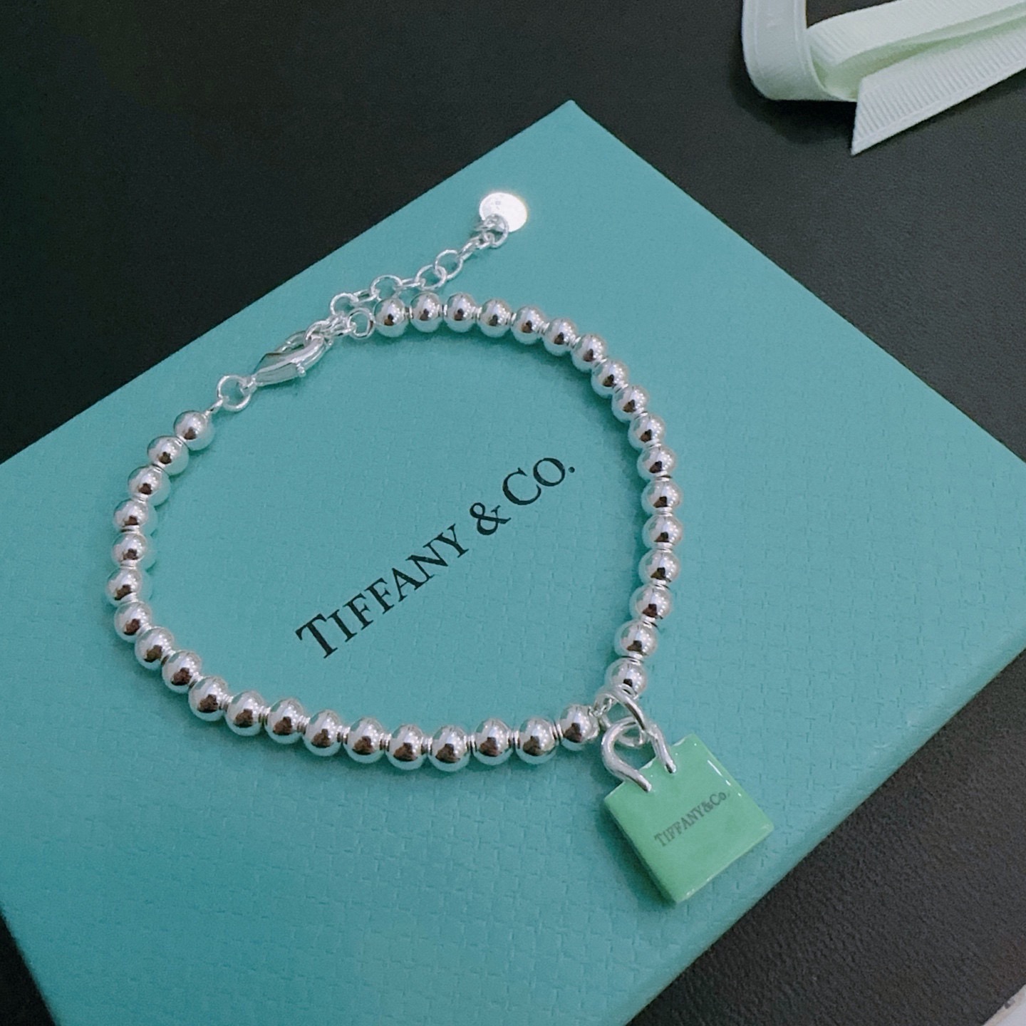蒂芙尼🩵 TIFFNY&CO. 专柜精工银版本手链   明星同款 复古做旧风 原版复刻 纯手工打造 ～正