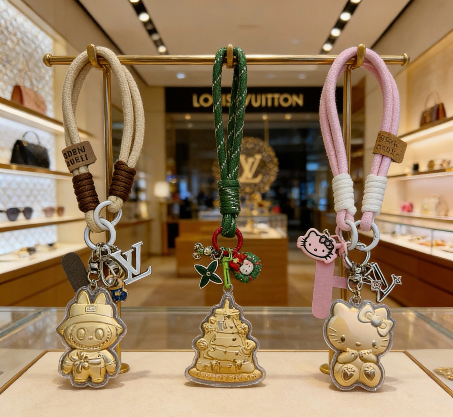 新品硬金发布LV钥匙扣 lv包包扣 最新款包包挂饰档次更高明星同款Anger Forest系列经典款联名