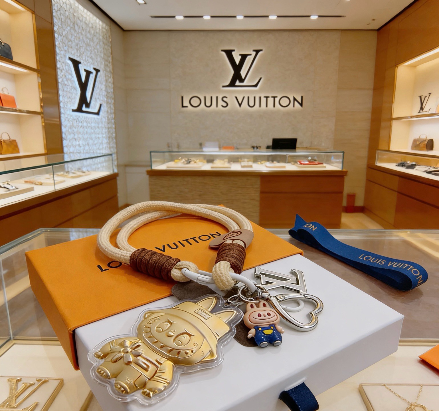 新品硬金发布LV钥匙扣 lv包包扣 最新款包包挂饰档次更高明星同款Anger Forest系列经典款联名
