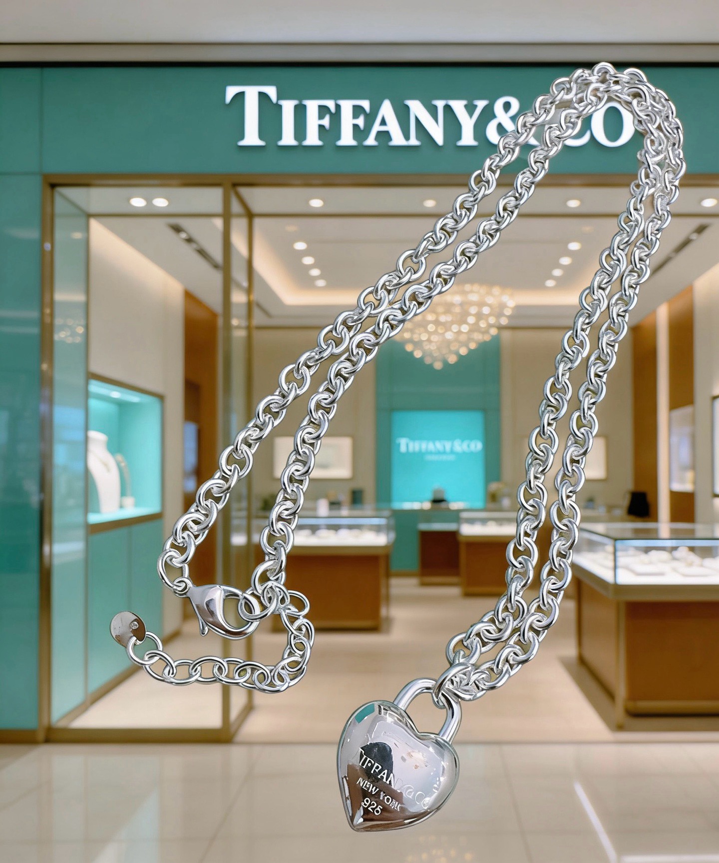 蒂芙尼项链🩵 TIFFNY&CO. 专柜精工银版本   明星同款 复古做旧风 原版复刻 纯手工打造 ～正