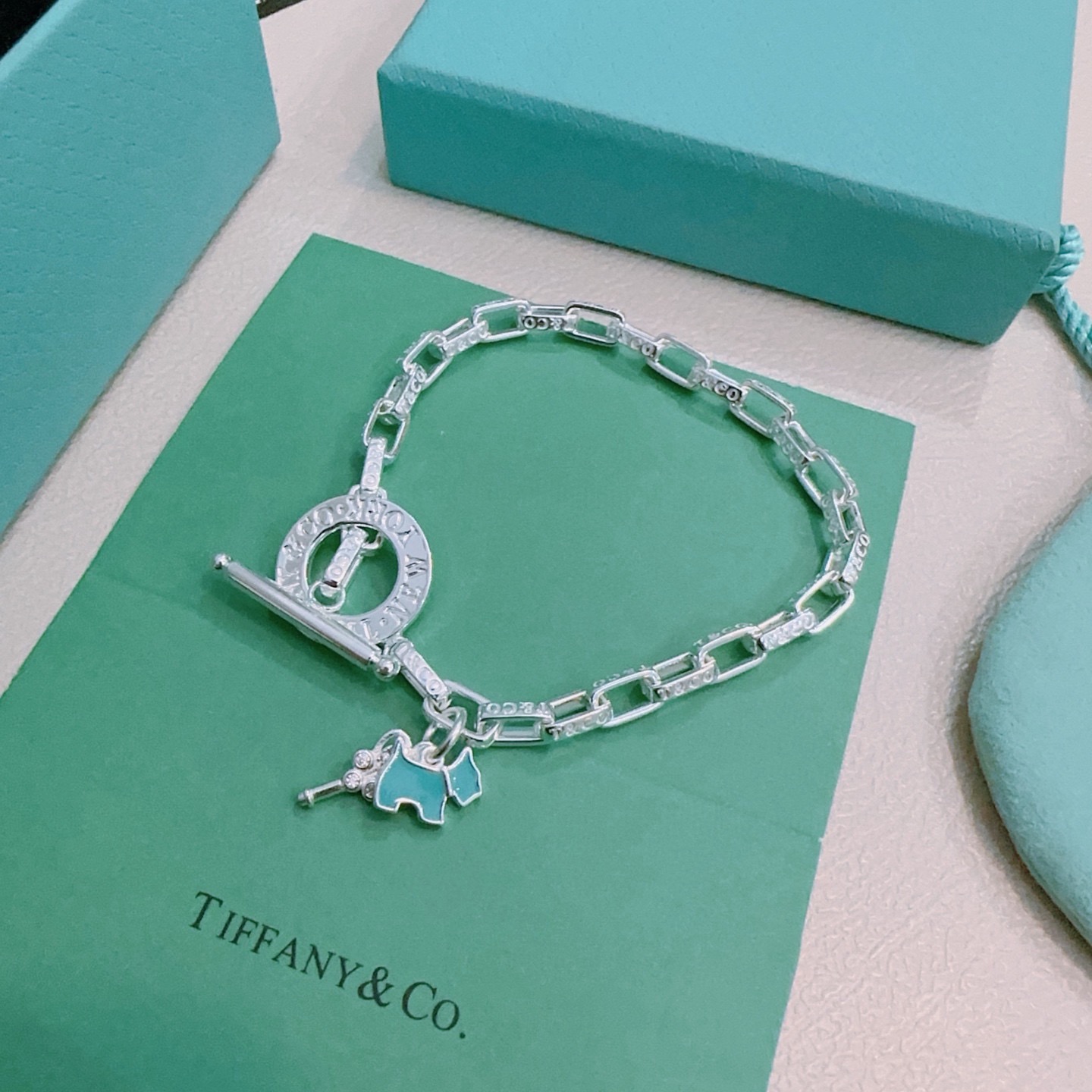 正品新款蒂芙尼手链🩵 TIFFNY&CO. 专柜精工版本银风格手链 明星同款 原版复刻 纯手工打造 正品