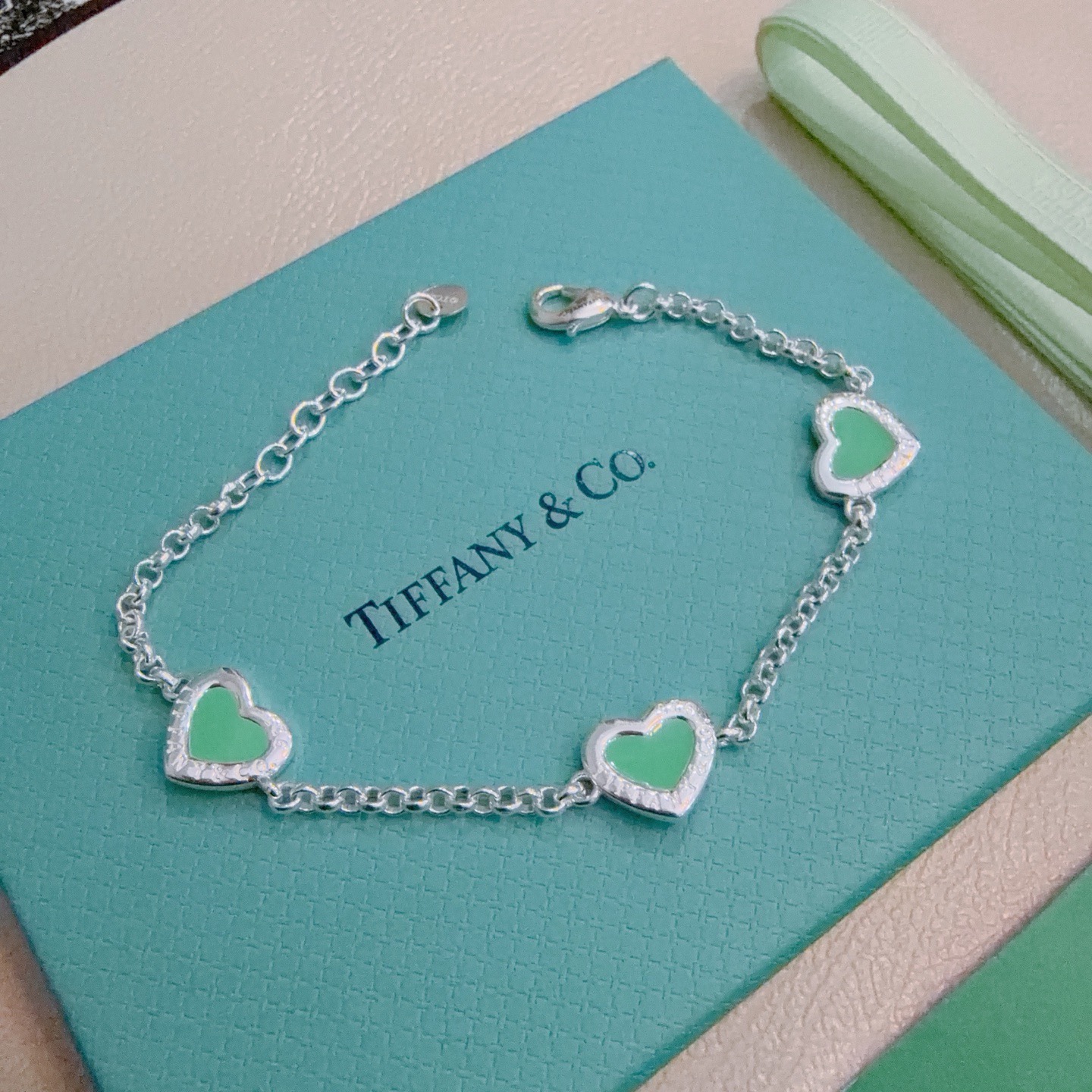 蒂芙尼手链🩵 TIFFNY&CO. 专柜精工银版本手链   明星同款 复古做旧风 原版复刻 纯手工打造 