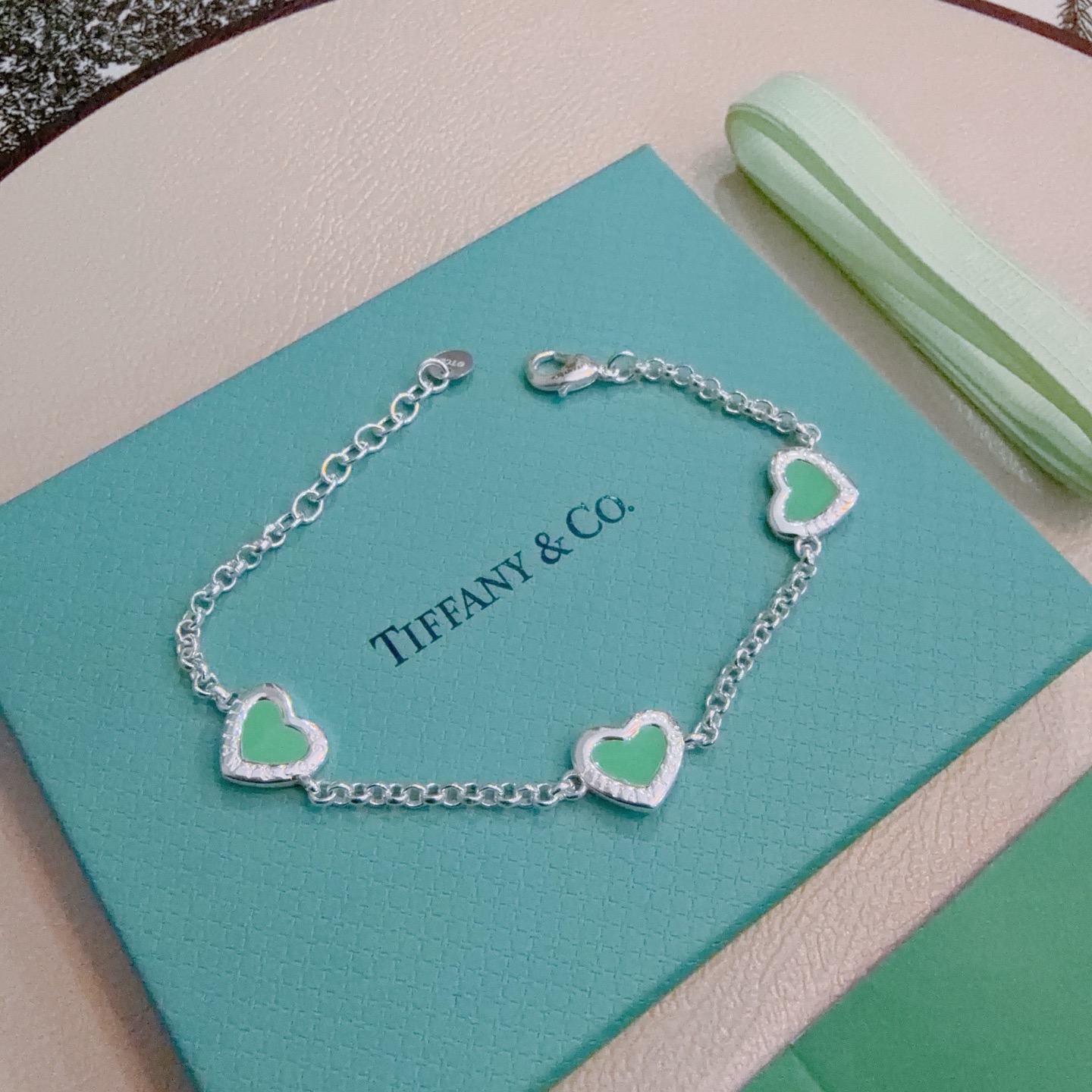 蒂芙尼手链🩵 TIFFNY&CO. 专柜精工银版本手链   明星同款 复古做旧风 原版复刻 纯手工打造 