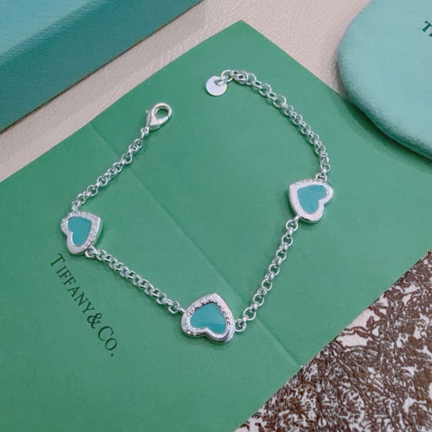 蒂芙尼手链🩵 TIFFNY&CO. 专柜精工银版本手链   明星同款 复古做旧风 原版复刻 纯手工打造 