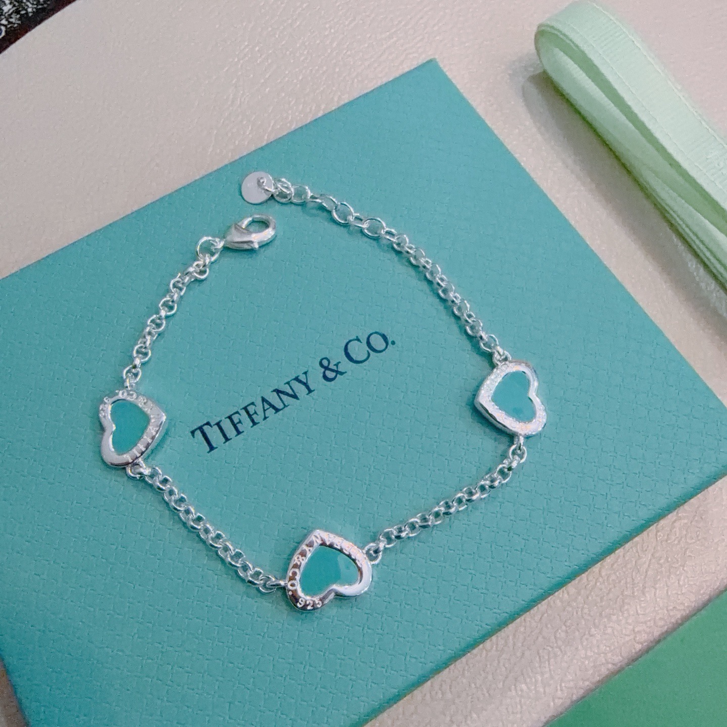 蒂芙尼手链🩵 TIFFNY&CO. 专柜精工银版本手链   明星同款 复古做旧风 原版复刻 纯手工打造 