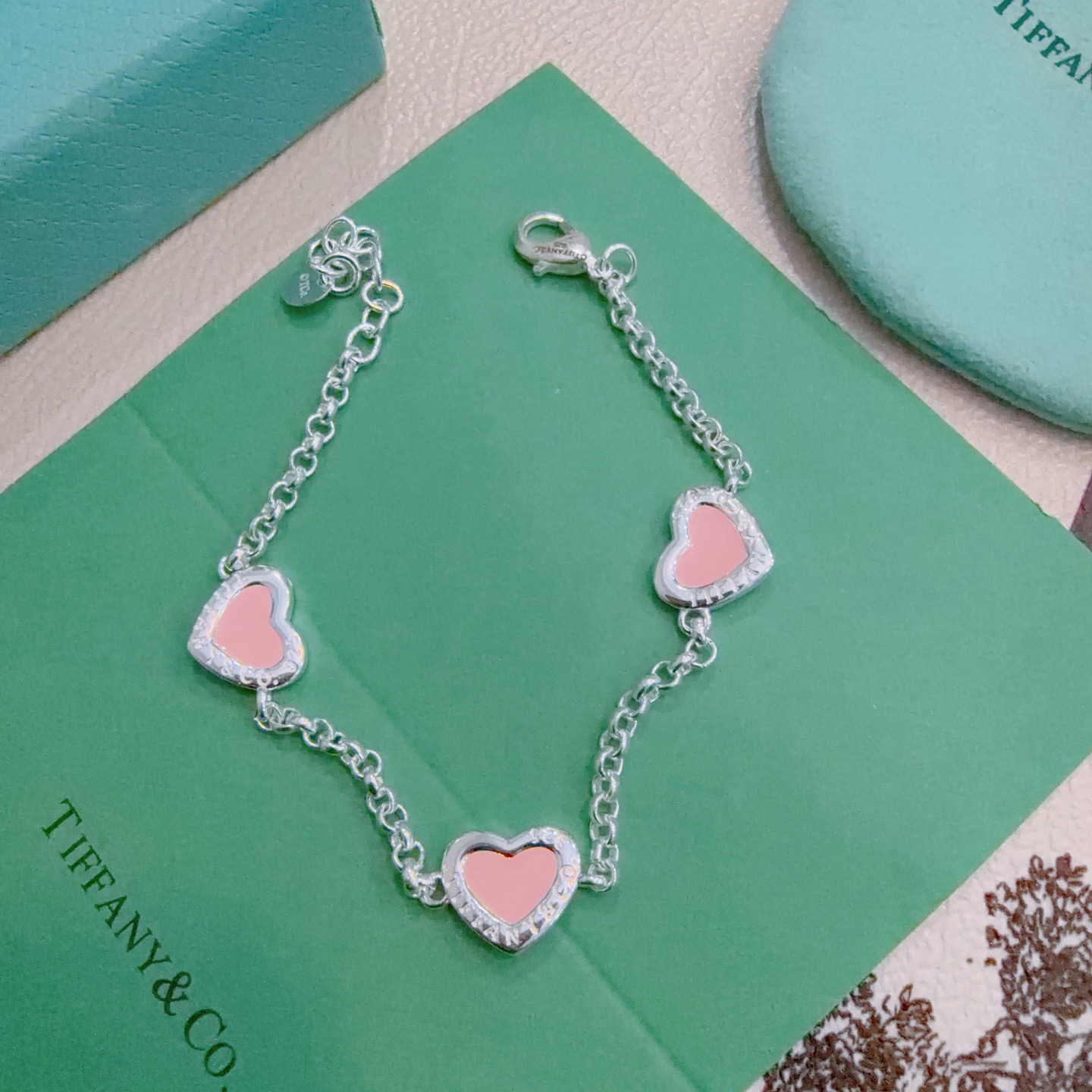 蒂芙尼手链🩵 TIFFNY&CO. 专柜精工银版本手链   明星同款 复古做旧风 原版复刻 纯手工打造 