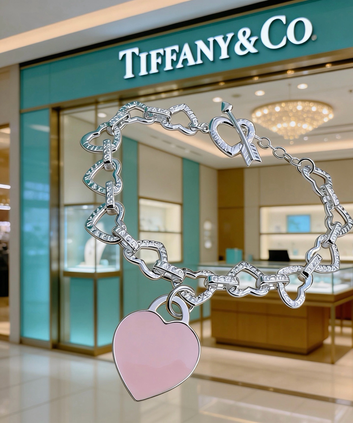蒂芙尼手链🩵 TIFFNY&CO. 专柜精工银版本   明星同款 复古做旧风 原版复刻 纯手工打造 ～正