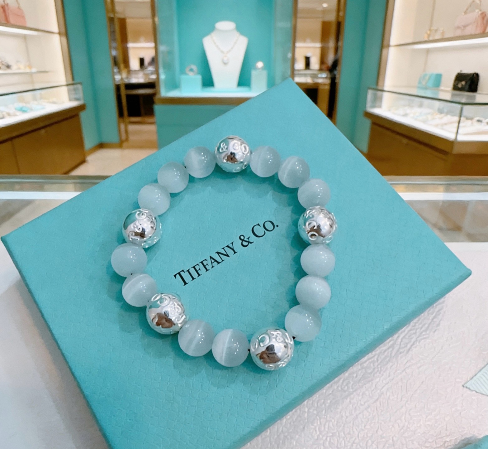 蒂芙尼手链🩵 TIFFNY&CO. 专柜精工版本  多元素玛瑙银风格手链 权志龙明星同款 复古做旧风 原