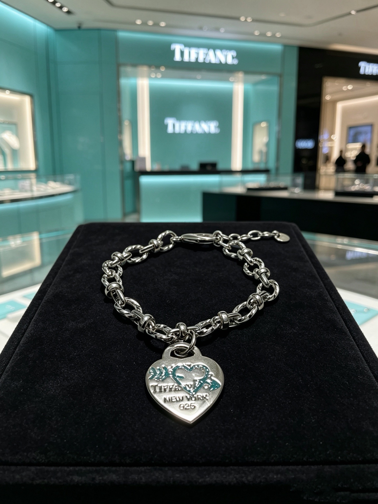 蒂芙尼手链🩵 TIFFNY&CO. 专柜精工银版本手链   明星同款 复古做旧风 原版复刻 纯手工打造 