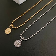 高品质范思哲项链美杜莎头像原单货专柜新款开模复古潮流时尚必备 男女均可佩戴 情侣款同款 摇滚朋克泰银风格 高品质范思哲项链美杜莎头像原单货专柜新款开模复古潮流时尚必备 男女均可佩戴 情侣款同款 摇滚朋克泰银风格