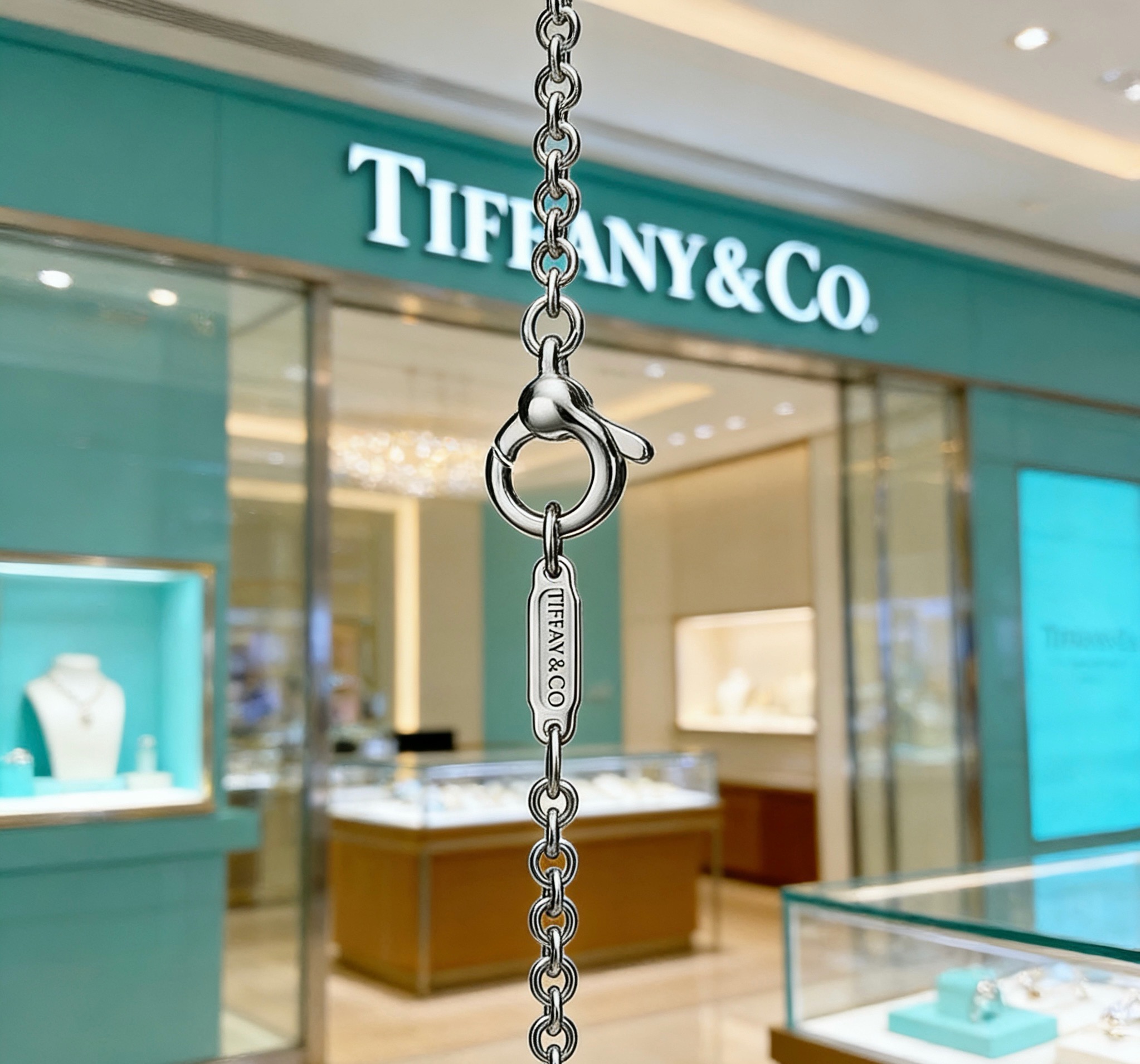 蒂芙尼🩵 TIFFNY&CO. 专柜精工银版本手链   明星同款 复古做旧风 原版复刻 纯手工打造 ～正