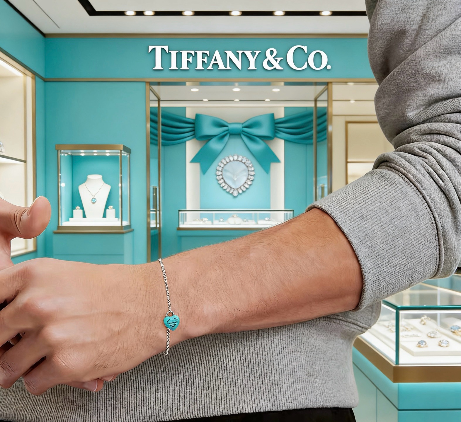 蒂芙尼🩵 TIFFNY&CO. 专柜精工银版本手链   明星同款 复古做旧风 原版复刻 纯手工打造 ～正