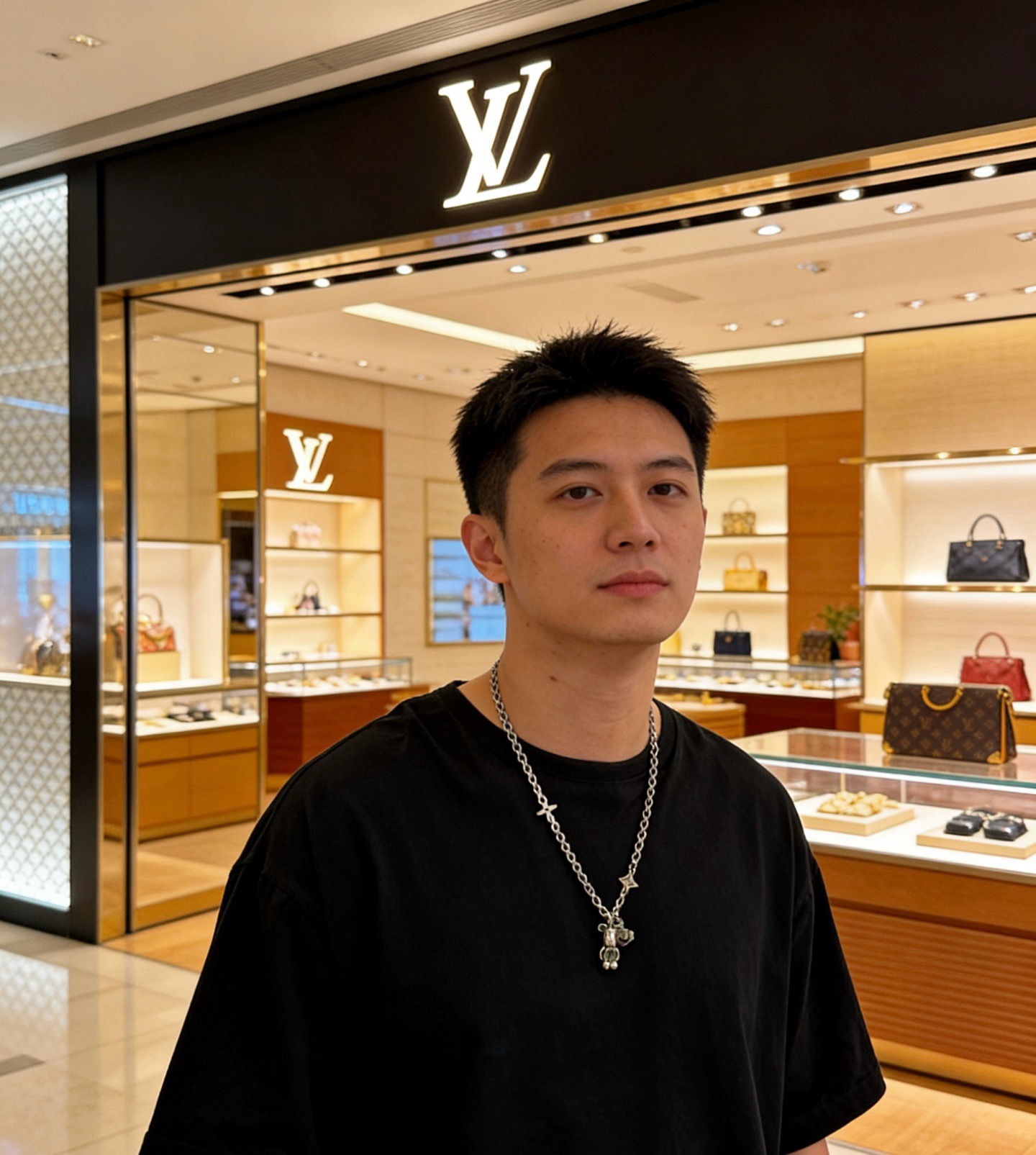 新款路易威登 LV项链🇷🇼原单货🇷🇼专柜新款开模复古潮流时尚必备 男女均可佩戴 情侣款同款 摇滚朋克泰银