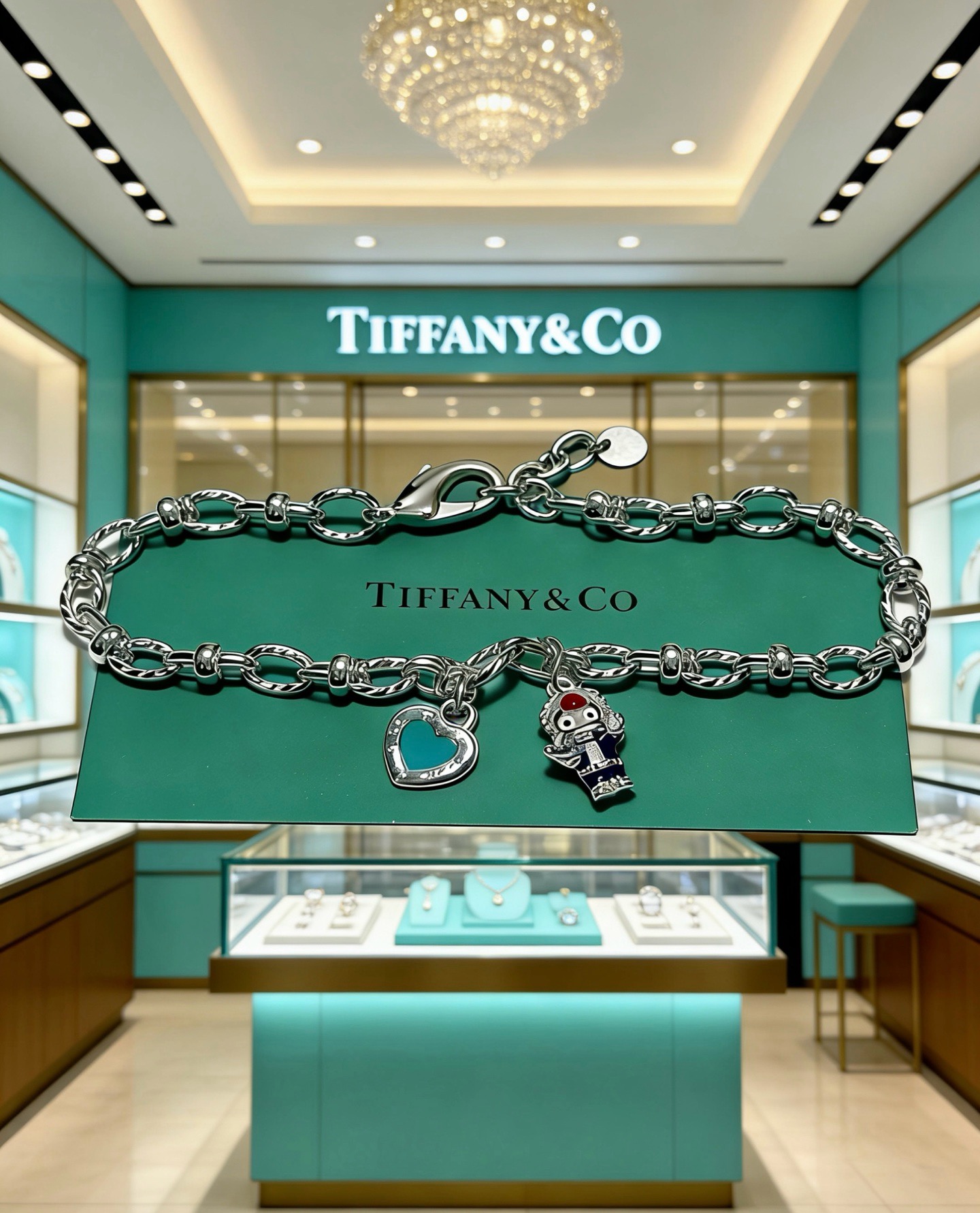 蒂芙尼手链🩵 TIFFNY&CO. 专柜精工银版本   明星同款 复古做旧风 原版复刻 纯手工打造 ～正