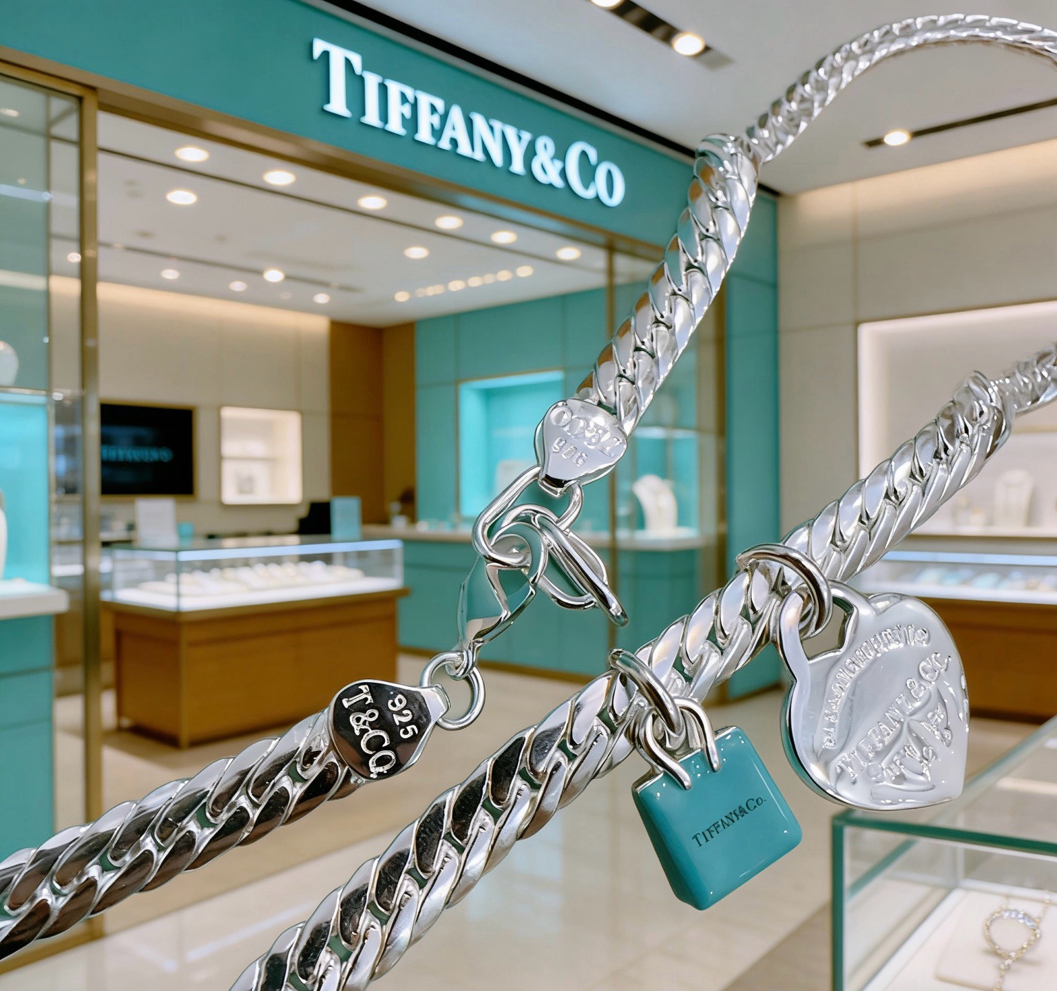 蒂芙尼项链🩵 TIFFNY&CO. 专柜精工银版本   明星同款 复古做旧风 原版复刻 纯手工打造 ～正