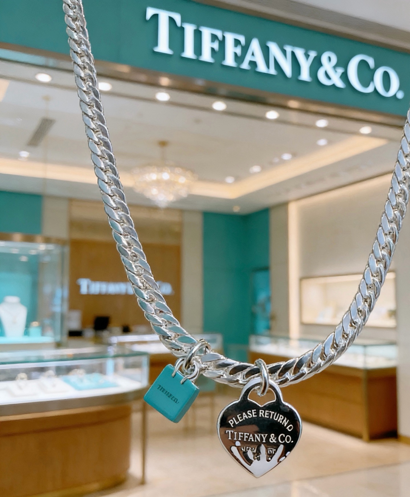 蒂芙尼项链🩵 TIFFNY&CO. 专柜精工银版本   明星同款 复古做旧风 原版复刻 纯手工打造 ～正
