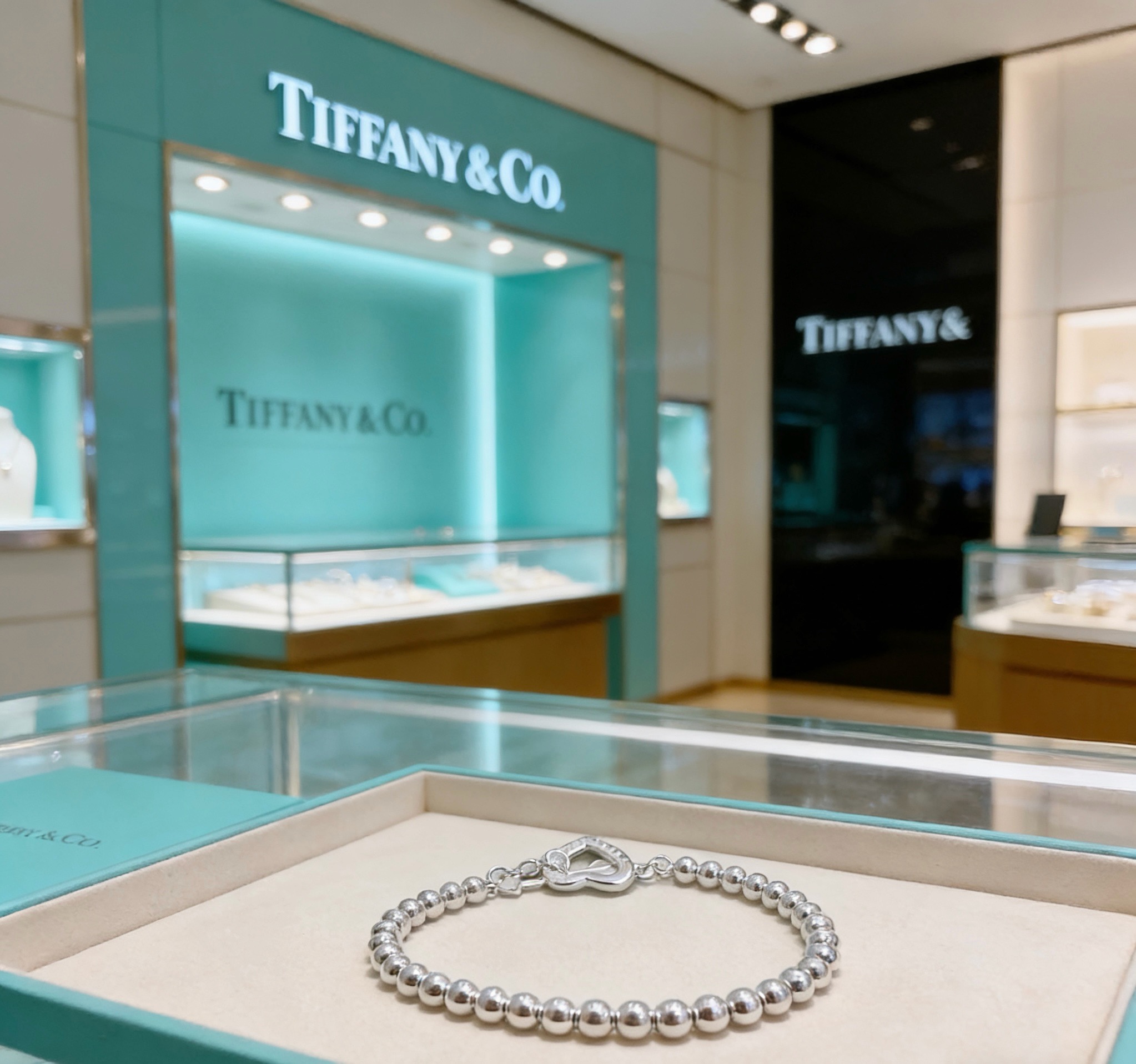 蒂芙尼🩵 TIFFNY&CO. 专柜精工银版本手链   明星同款 复古做旧风 原版复刻 纯手工打造 ～正