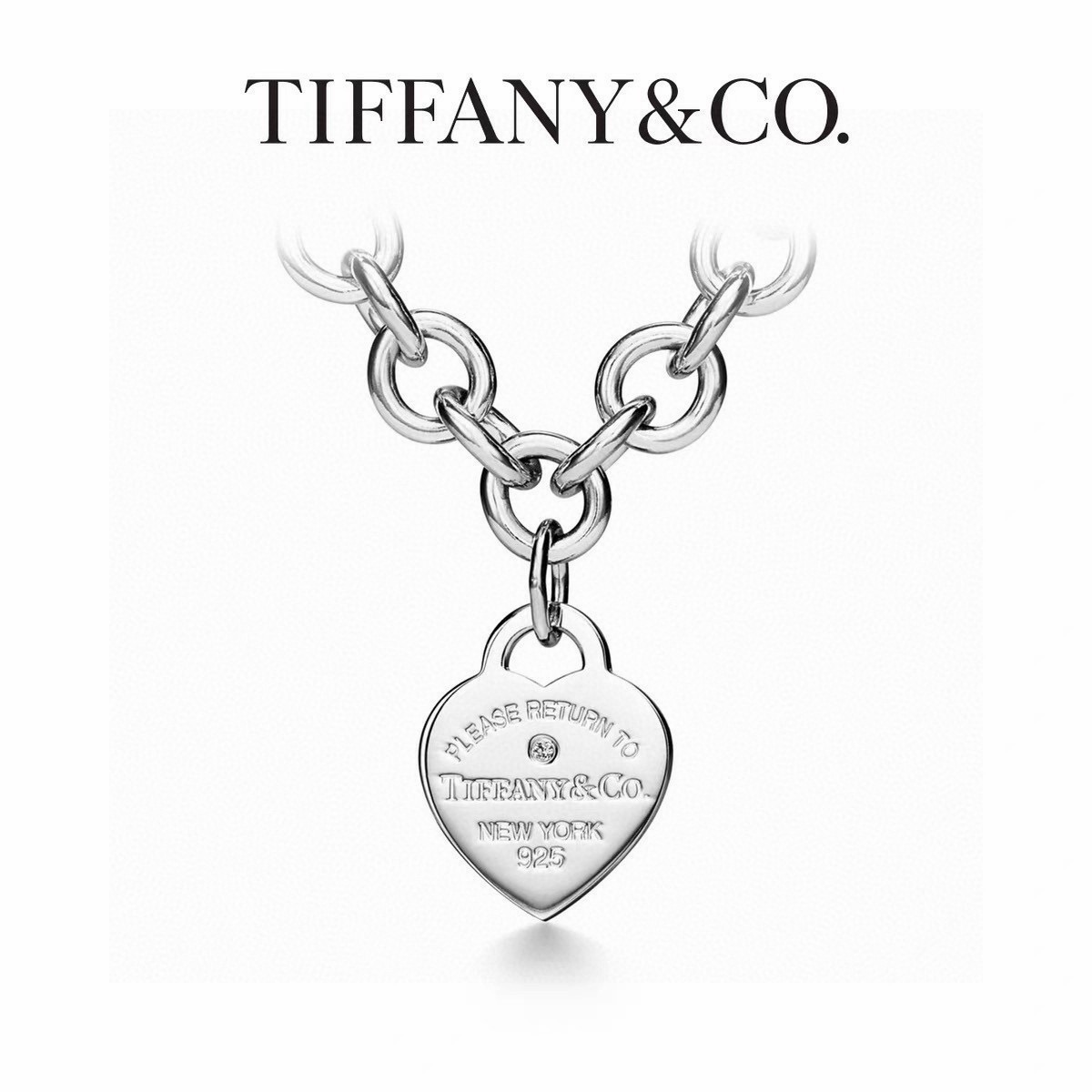 正品新款蒂芙尼项链🩵 TIFFNY&CO. 专柜精工银版本 明星同款 复古做旧风 原版复刻 纯手工打造 