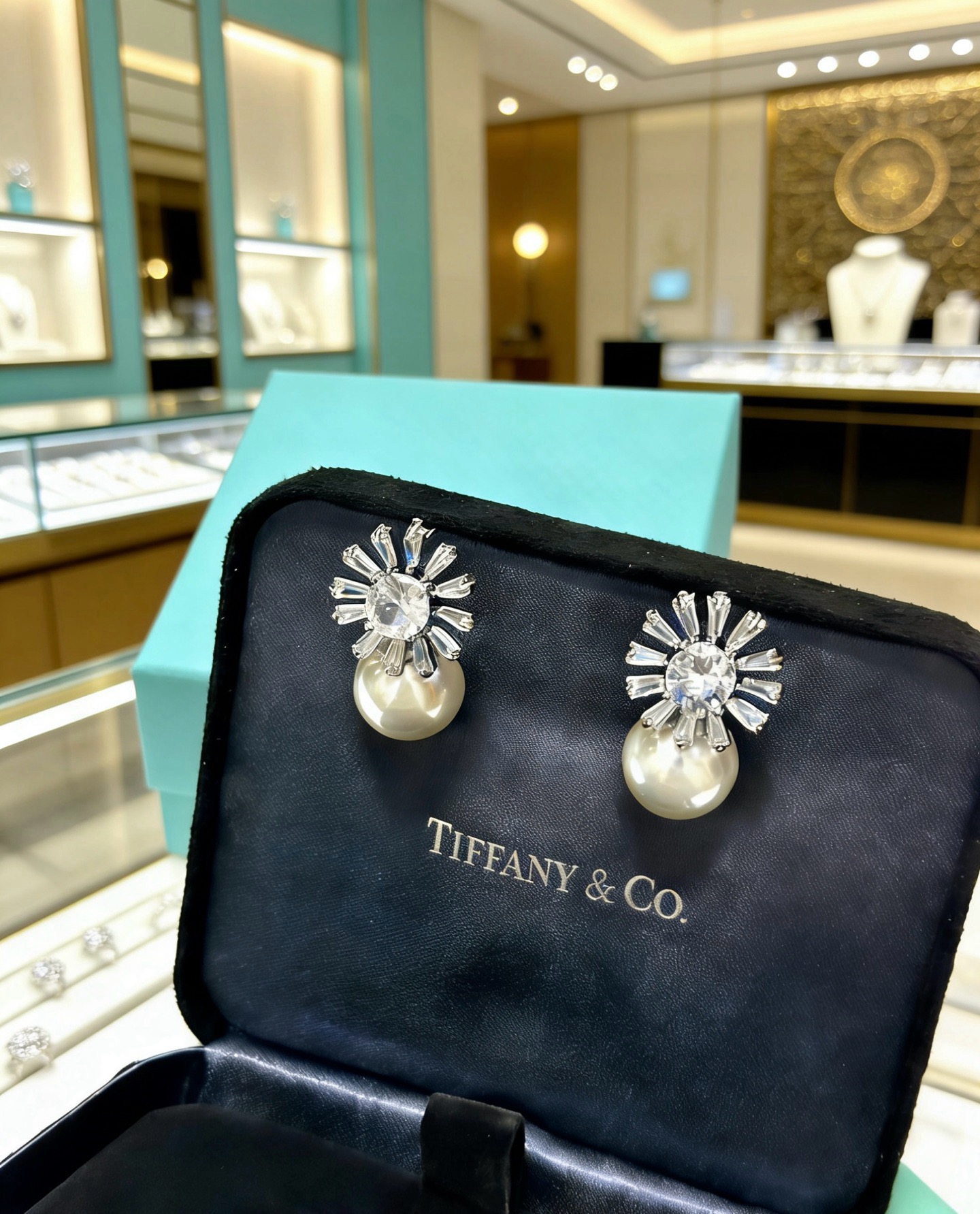 独家订制 ✨Tiff 蒂芙尼耳环纪念款  花絮 马眼 耳钉💘采用高碳钻 💎 顶级亚金材质镶嵌 铂金镶钻设