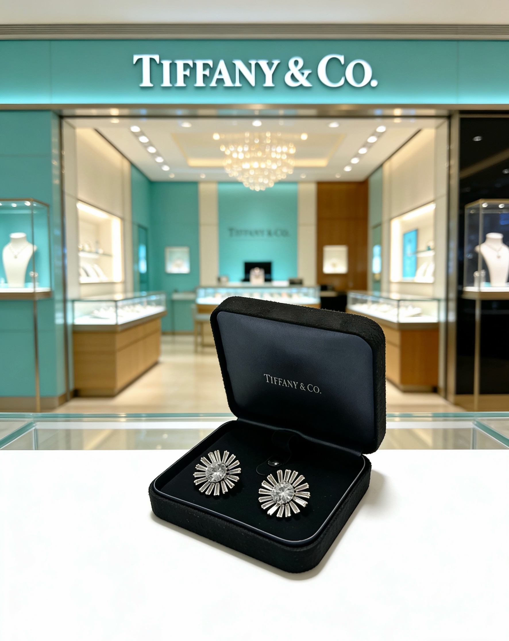 独家订制 ✨Tiff 蒂芙尼耳环纪念款  花絮 马眼 耳钉💘采用高碳钻 💎 顶级亚金材质镶嵌 铂金镶钻设