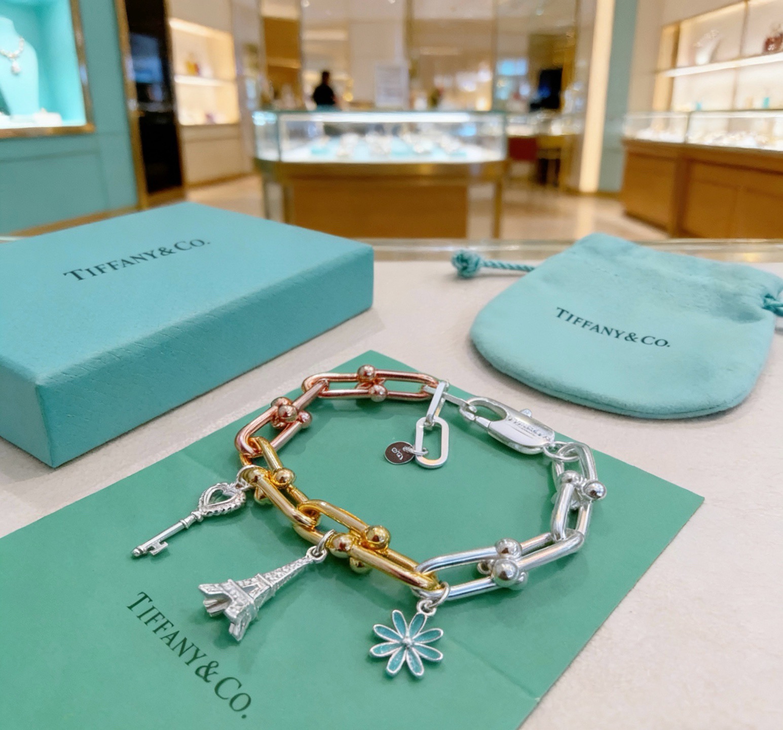 蒂芙尼手链🩵 TIFFNY&CO. 专柜精工银版本手链   明星同款 复古做旧风 原版复刻 纯手工打造 